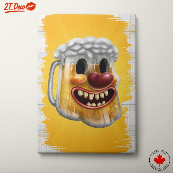 Funny Beer Mug with Cartoon Face