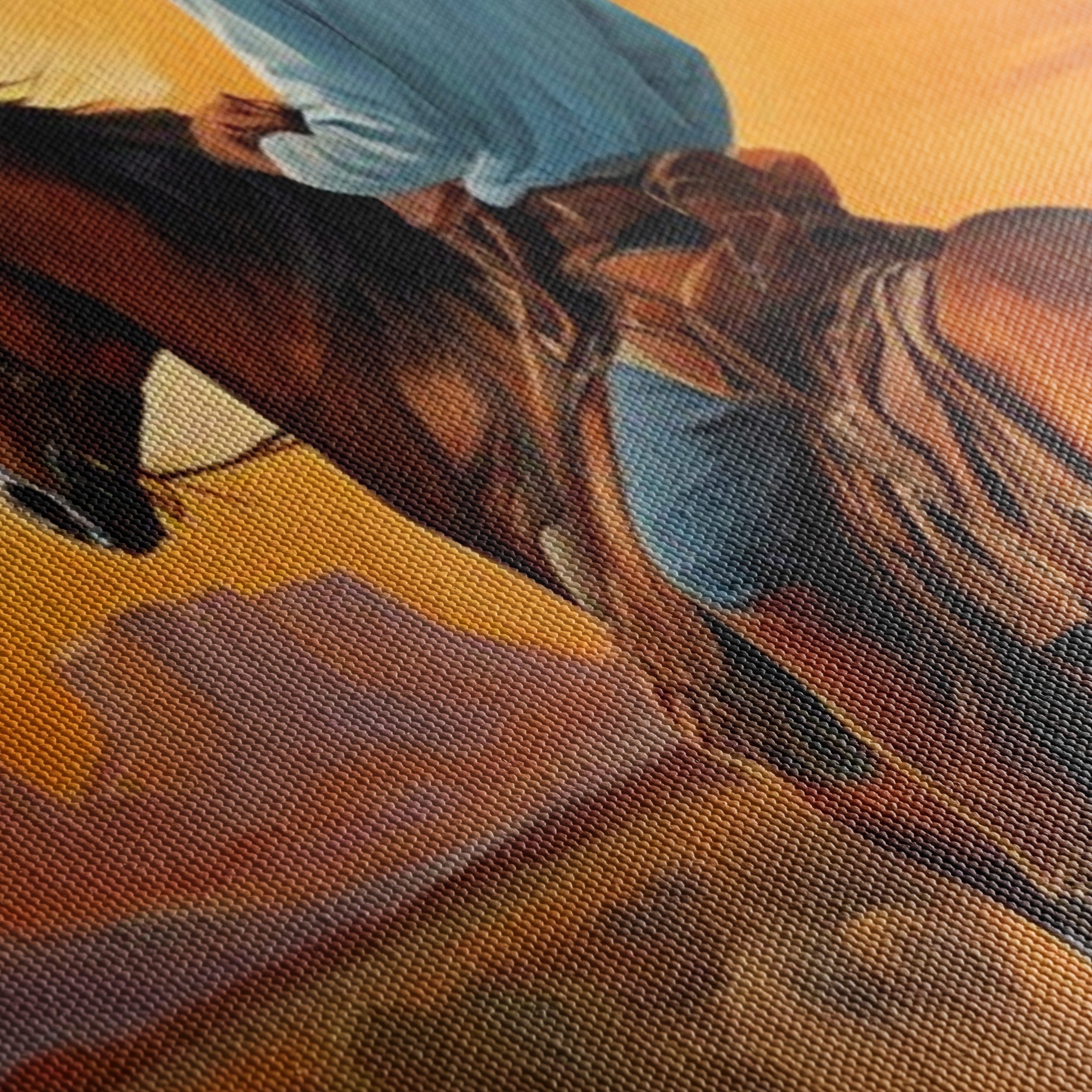 Cowboy Riding Through Sunset Landscape - Image 5