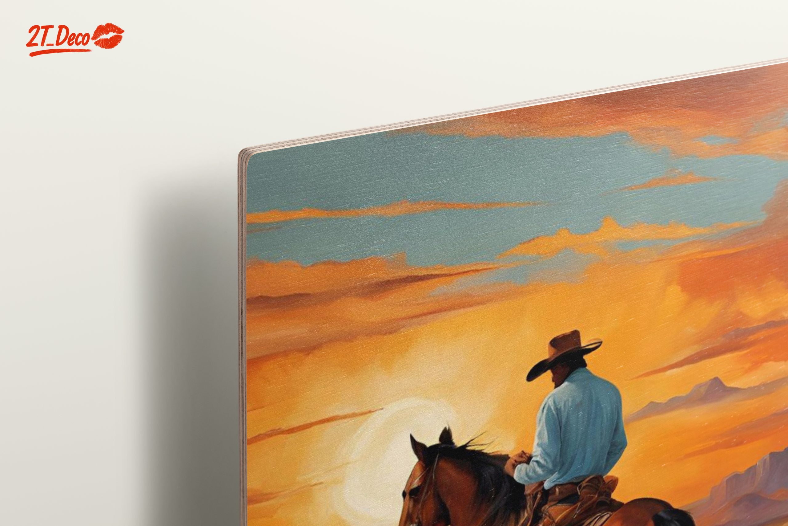 Cowboy Riding Through Sunset Landscape - Image 15