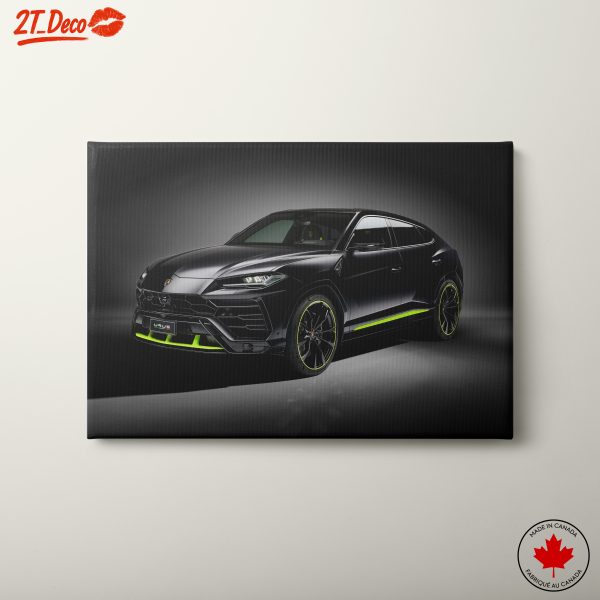 Luxury Black SUV with Neon Accents