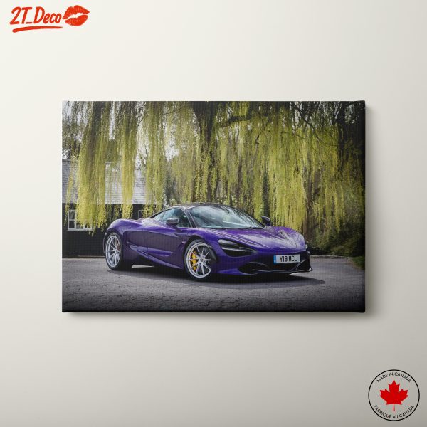 Luxury Purple Sports Car in Nature