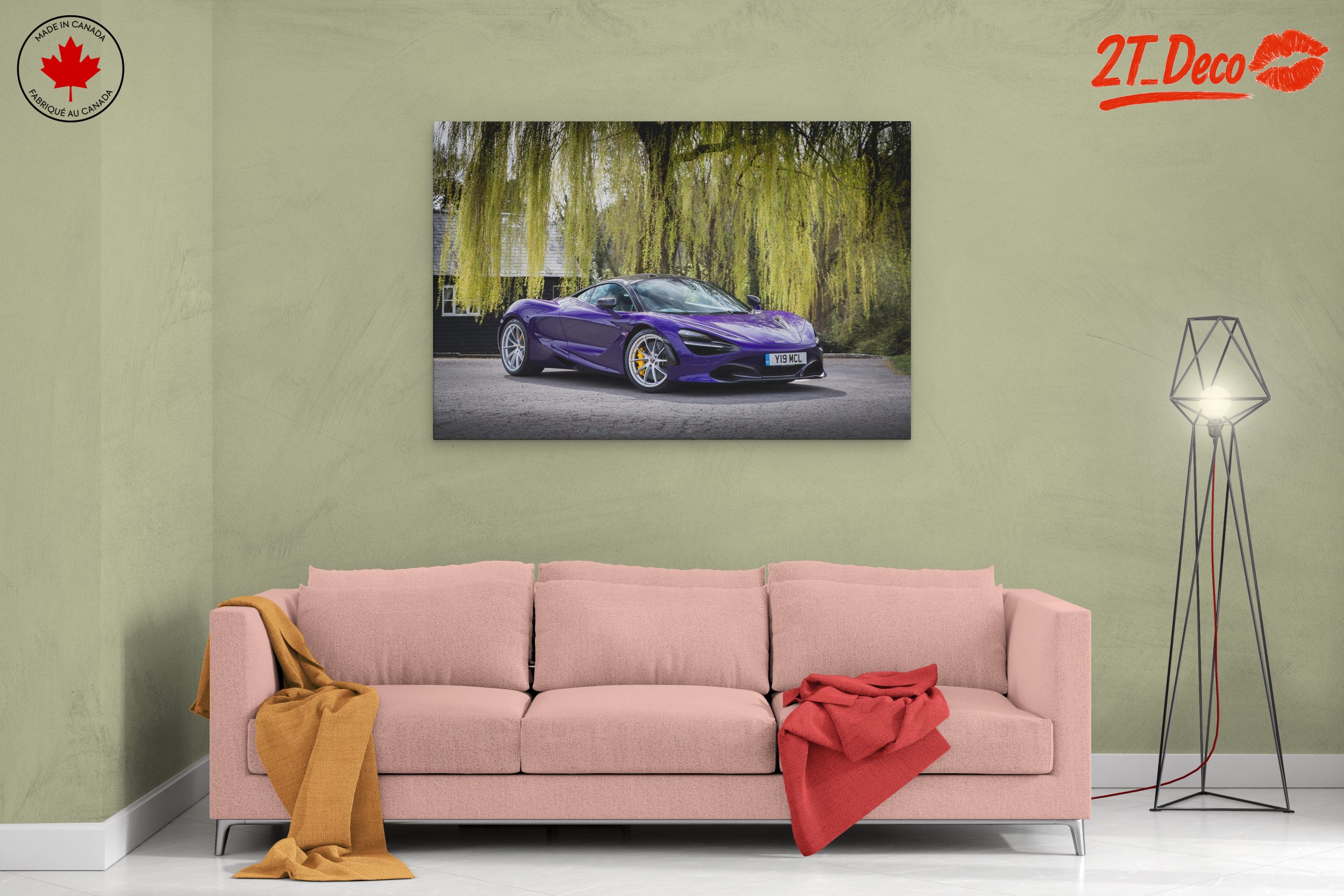 Luxury Purple Sports Car in Nature - Image 2