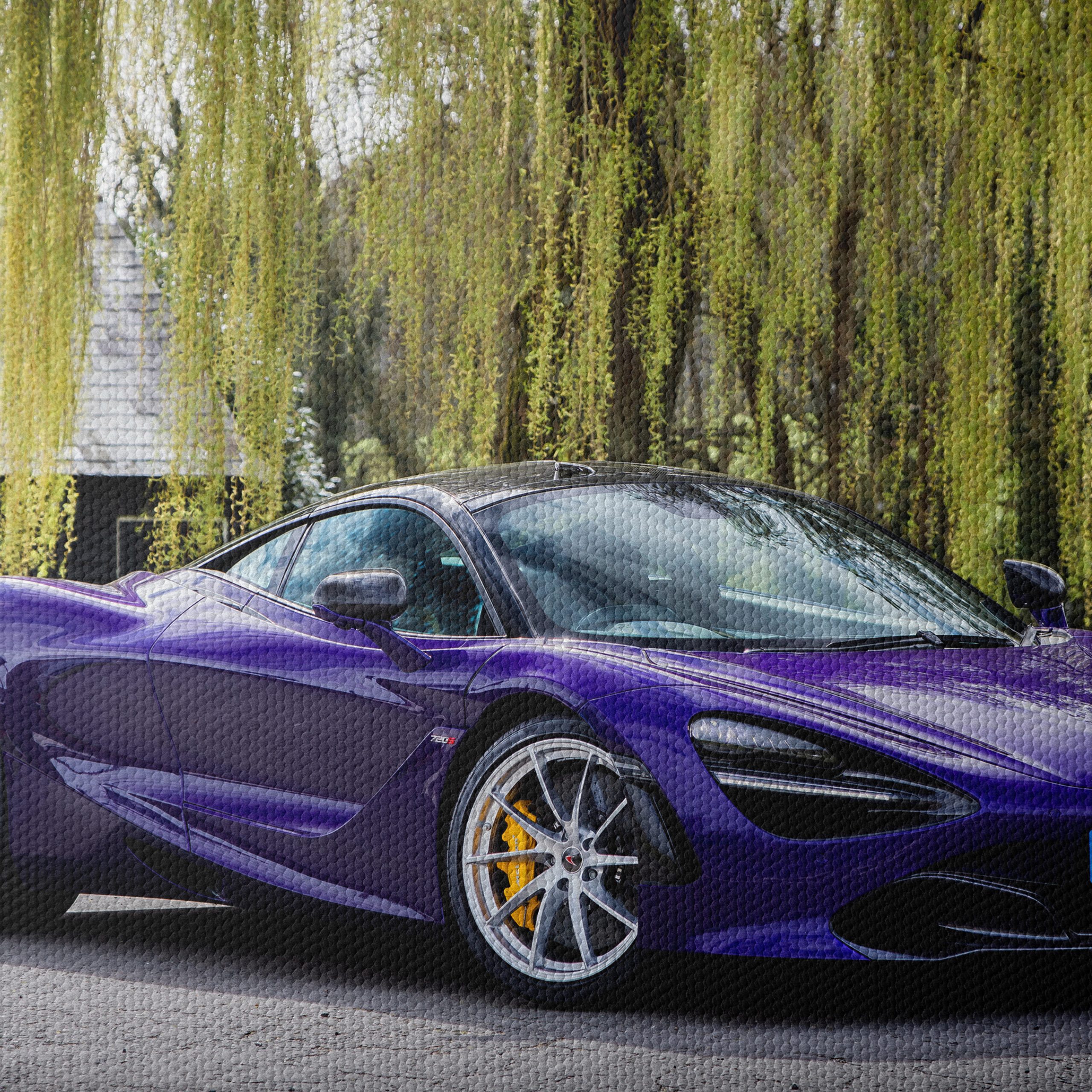 Luxury Purple Sports Car in Nature - Image 4