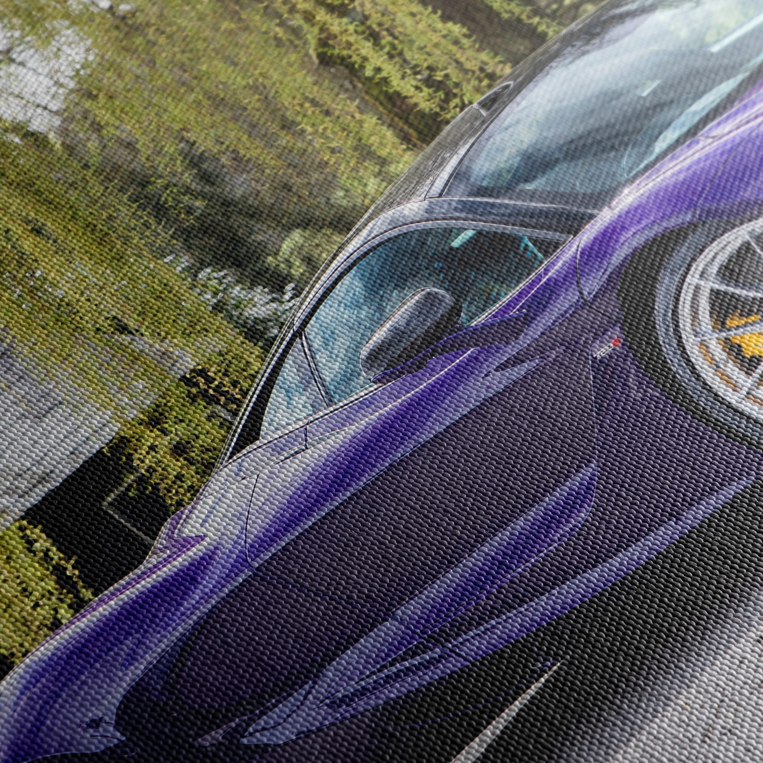 Luxury Purple Sports Car in Nature - Image 5