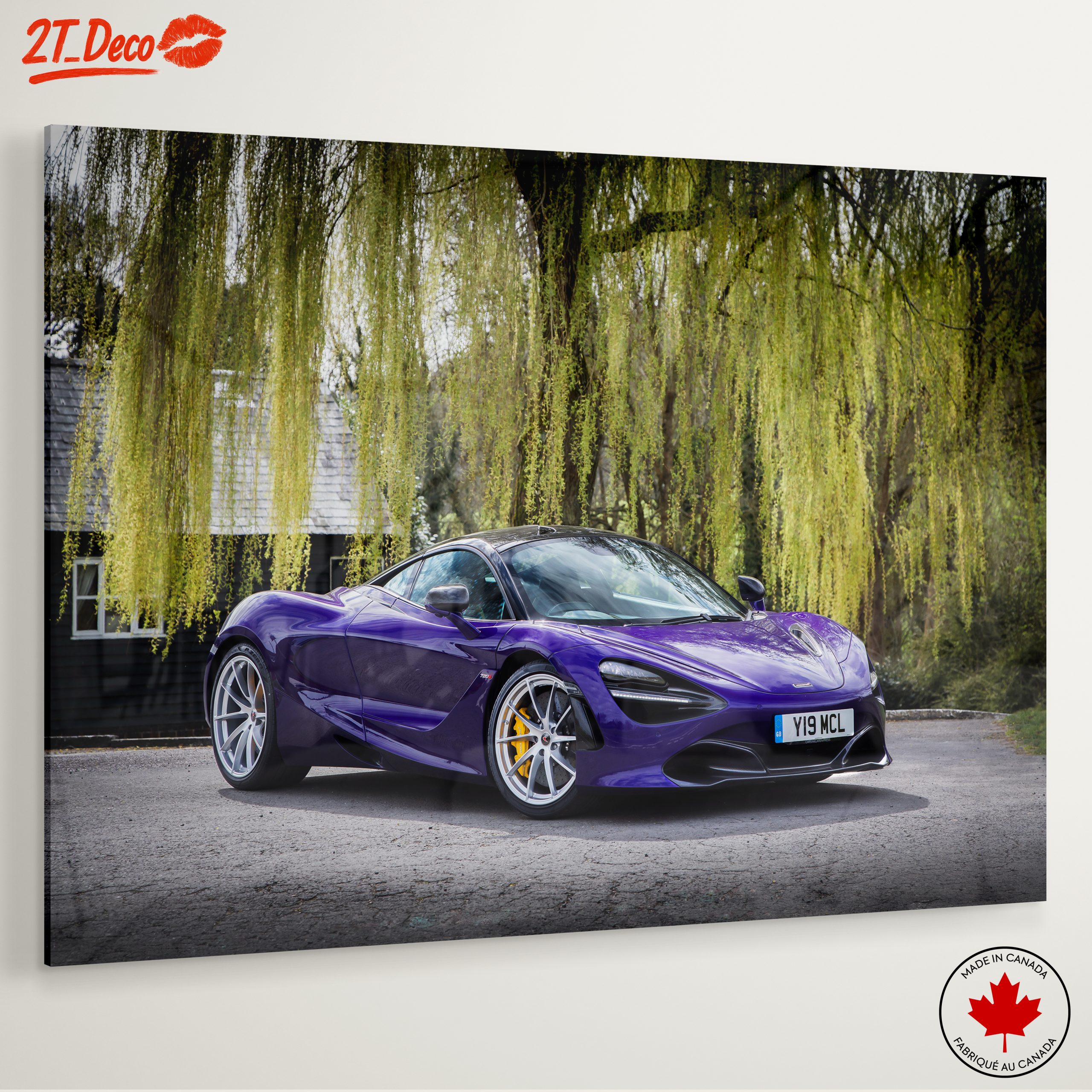 Luxury Purple Sports Car in Nature - Image 6