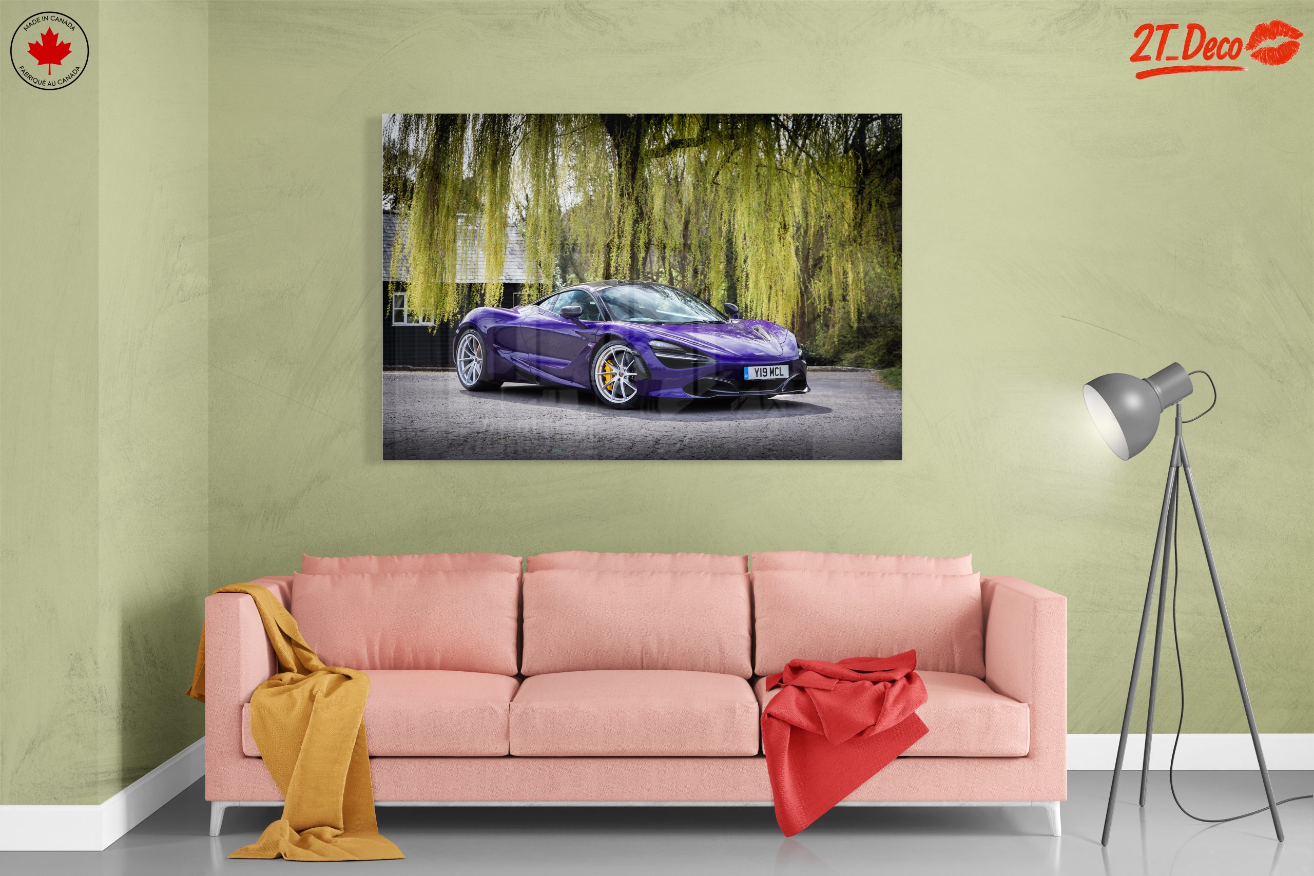 Luxury Purple Sports Car in Nature - Image 7
