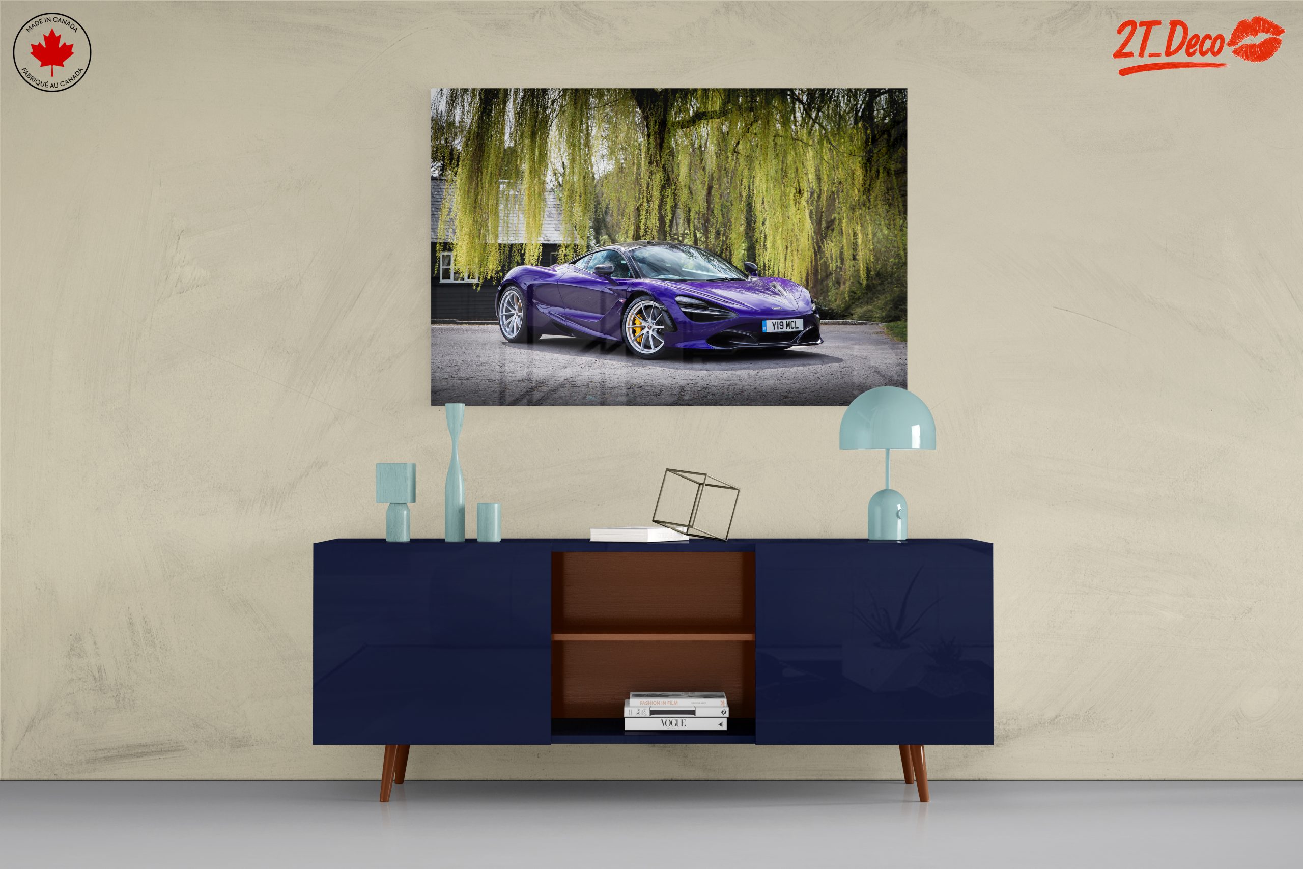 Luxury Purple Sports Car in Nature - Image 8