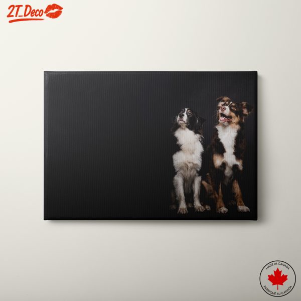 Portrait of Two Playful Dogs