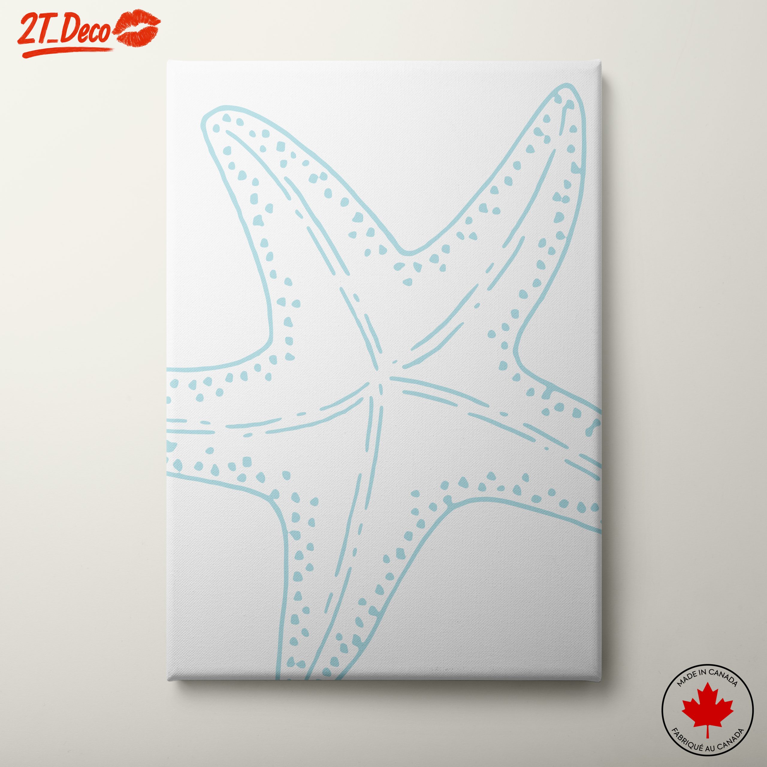 Delicate Minimalist Starfish Artwork