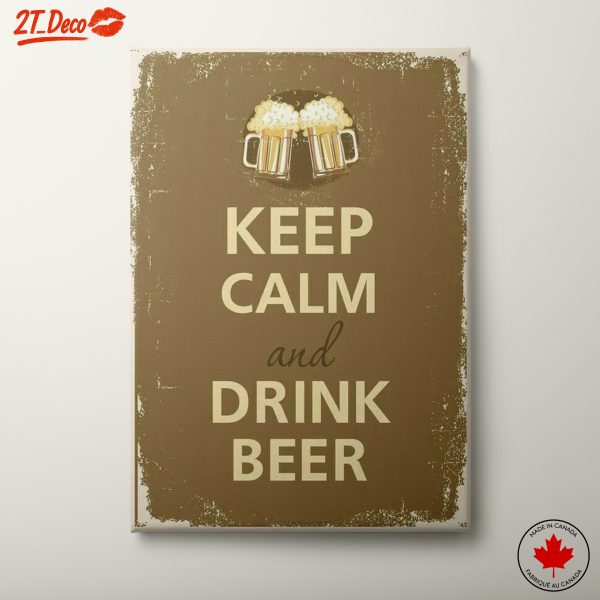 Keep Calm and Drink Beer Wall Art