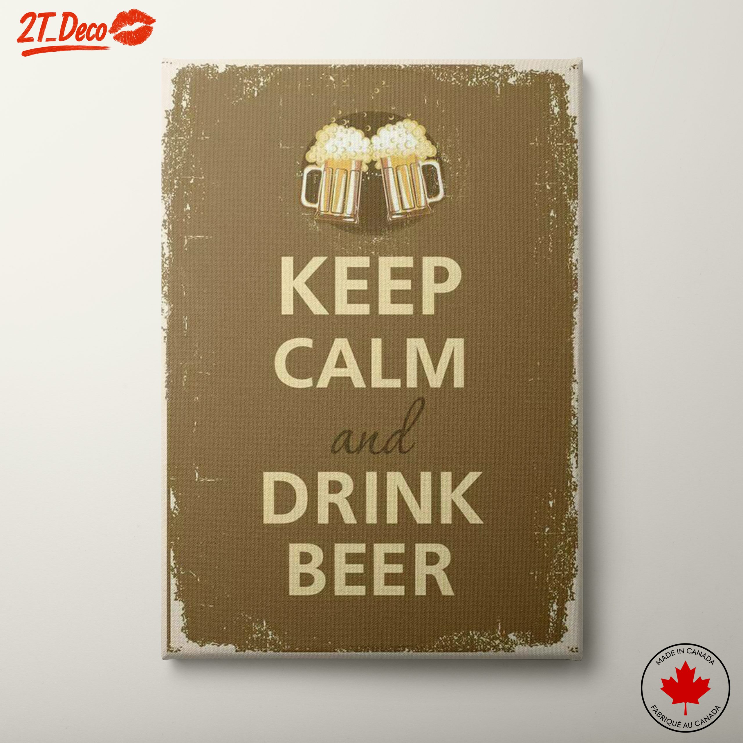 Keep Calm and Drink Beer Wall Art