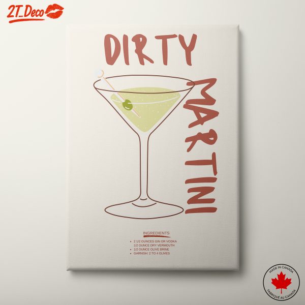 Dirty Martini Cocktail Art Print
