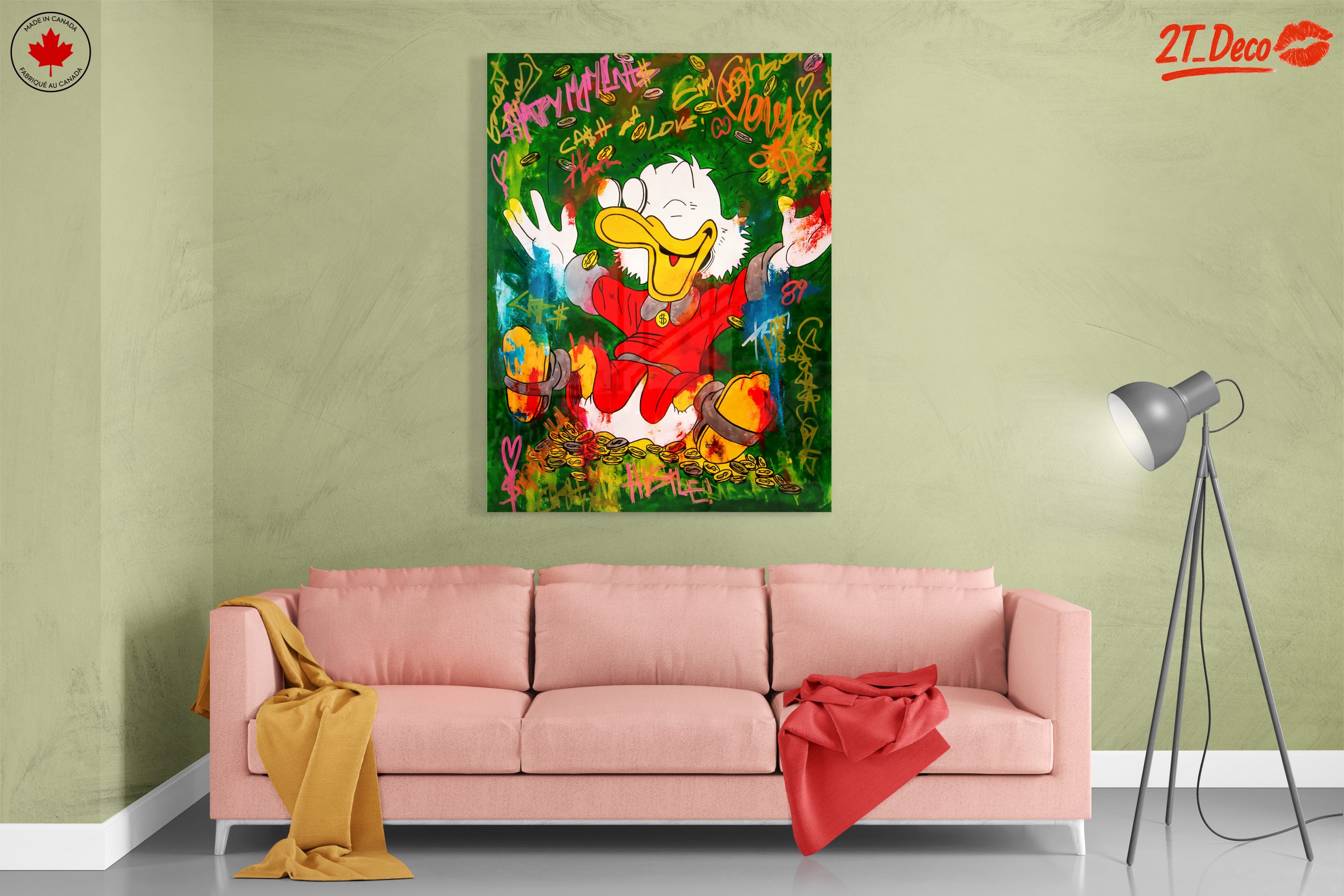 Cheerful Cartoon Character Surrounded by Coins - Image 7