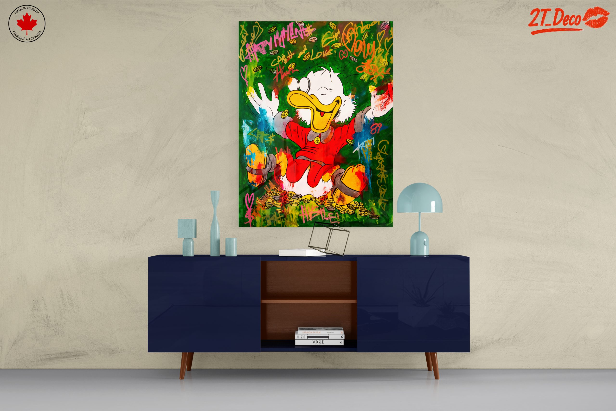 Cheerful Cartoon Character Surrounded by Coins - Image 8