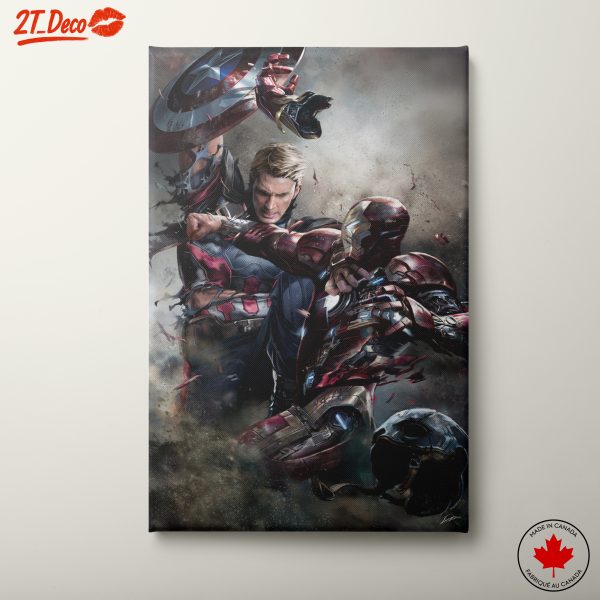 Epic Marvel Battle Between Captain America and Iron Man