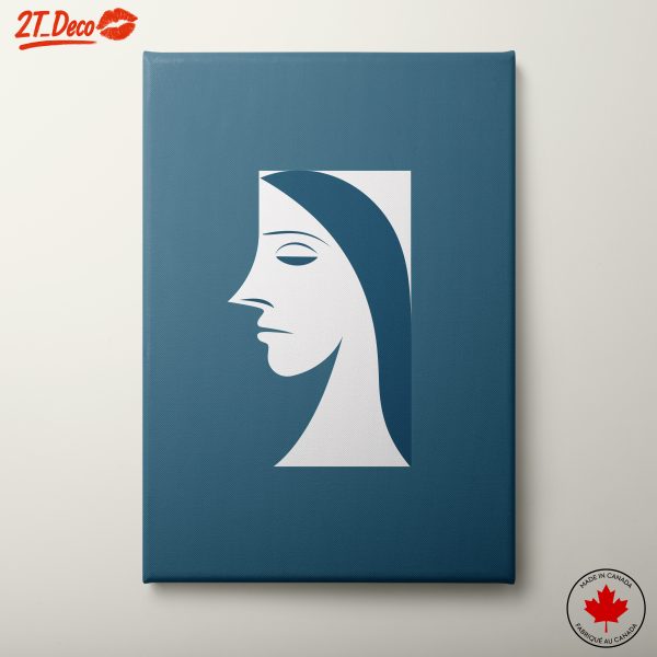 Abstract Minimalist Female Face Art