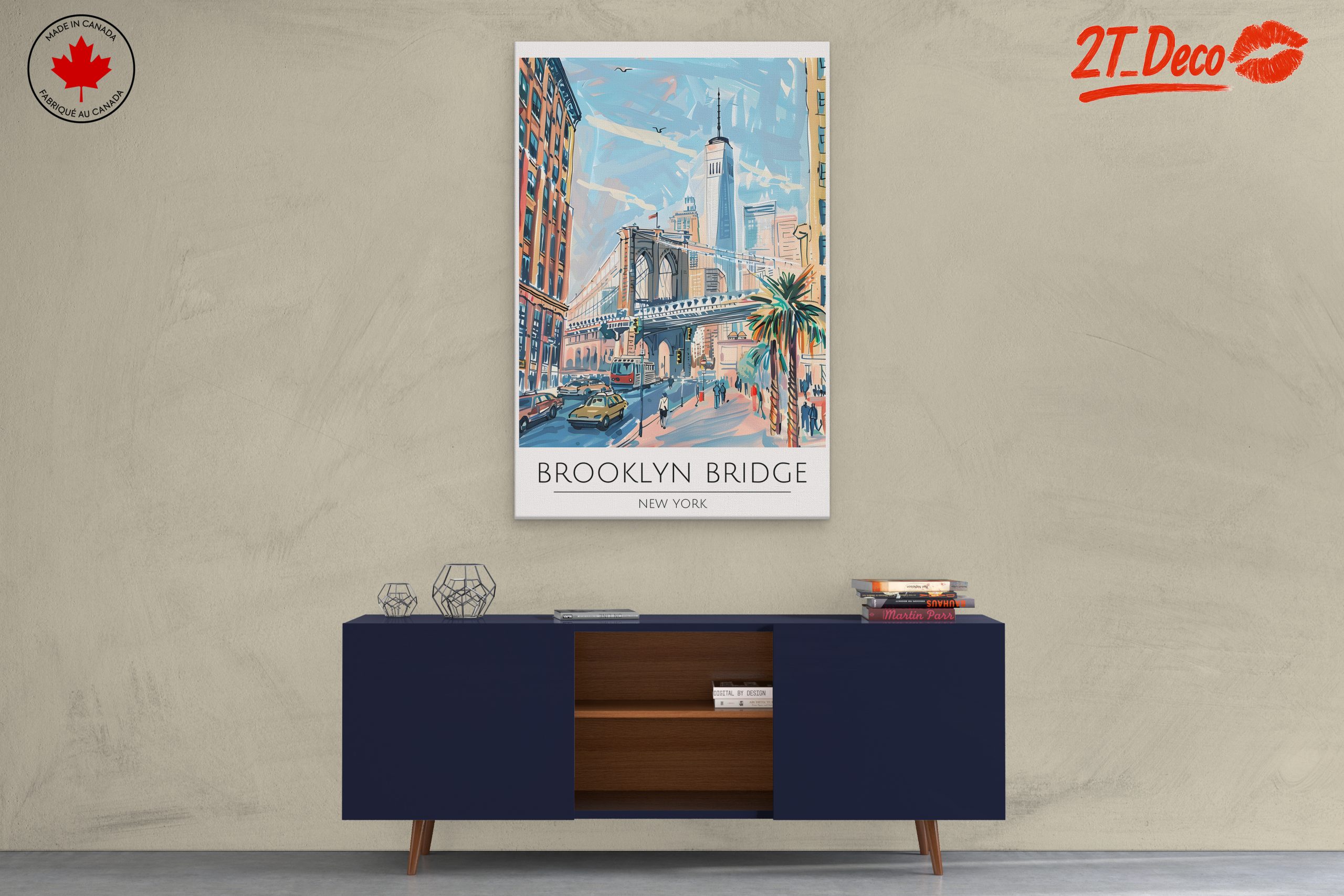 Brooklyn Bridge City Landscape Art - Image 3