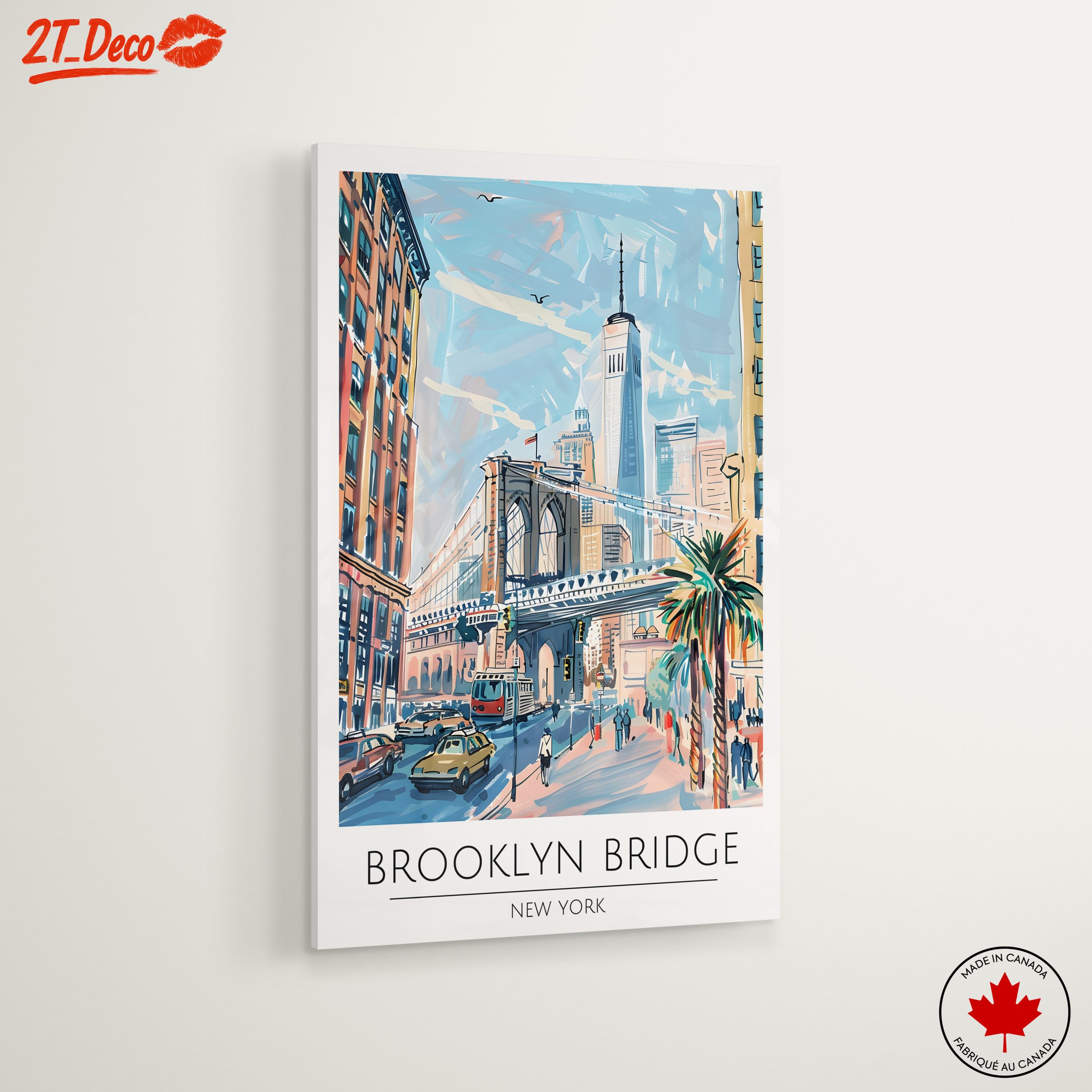 Brooklyn Bridge City Landscape Art - Image 6