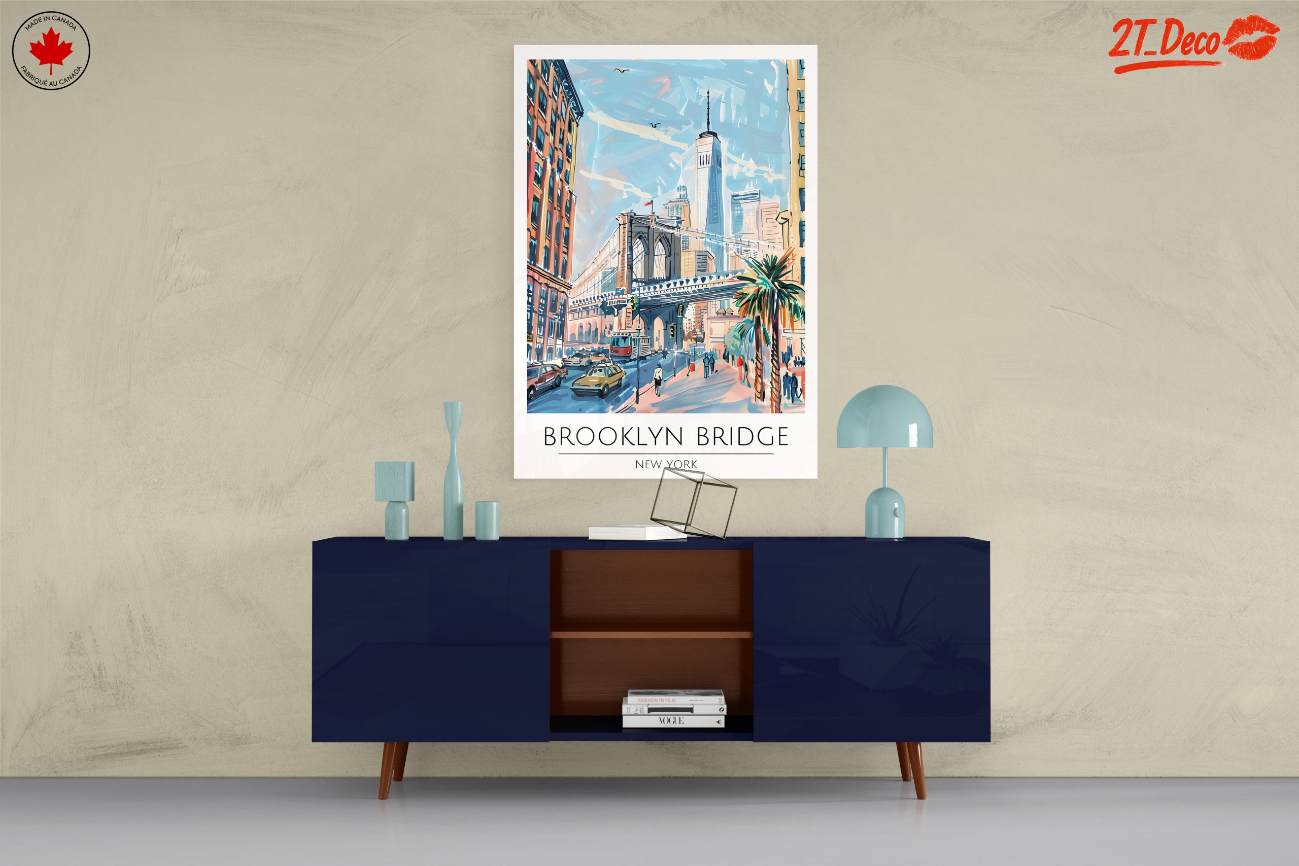 Brooklyn Bridge City Landscape Art - Image 8