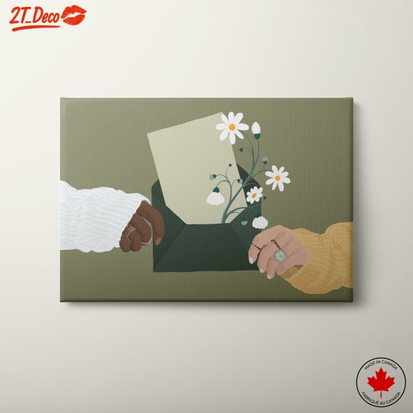 Modern Portrait of Hands with Flowers