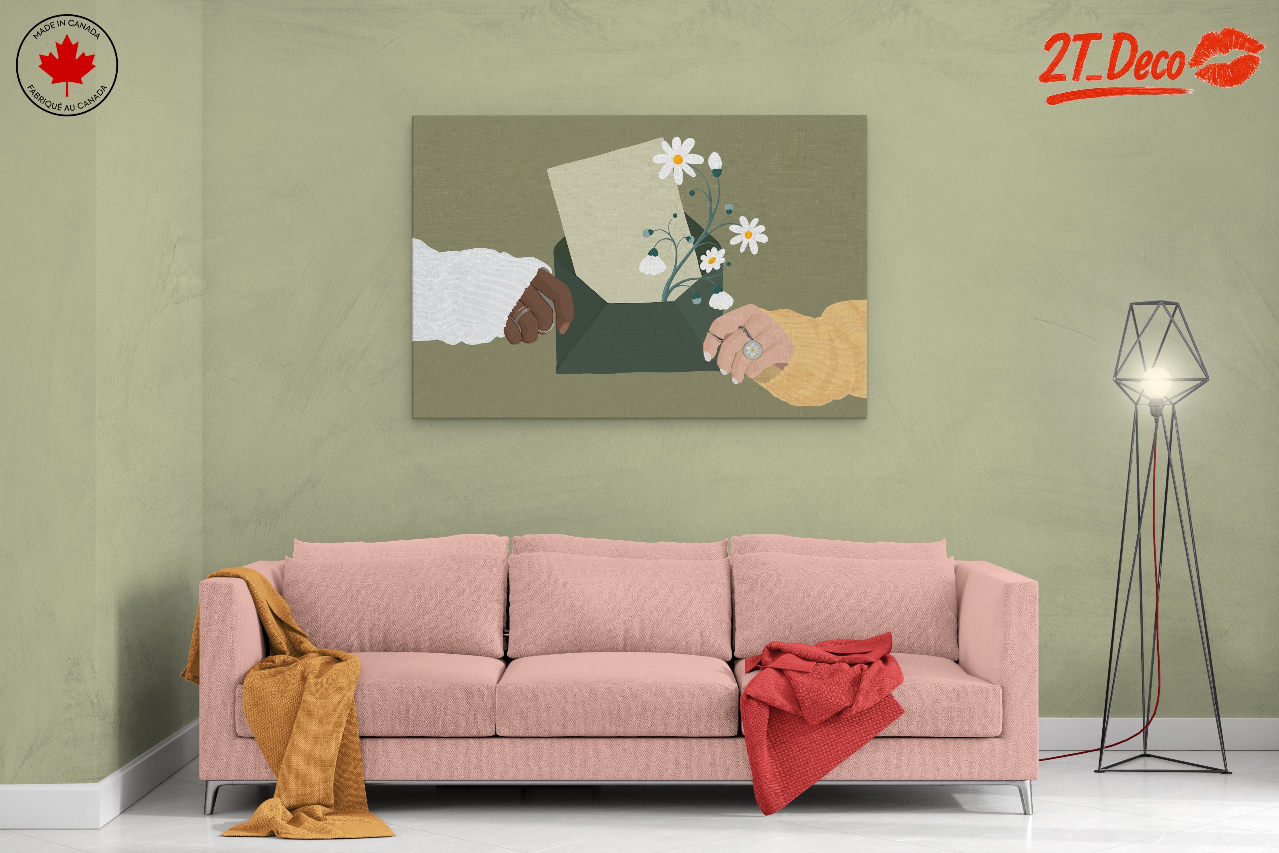 Modern Portrait of Hands with Flowers - Image 2