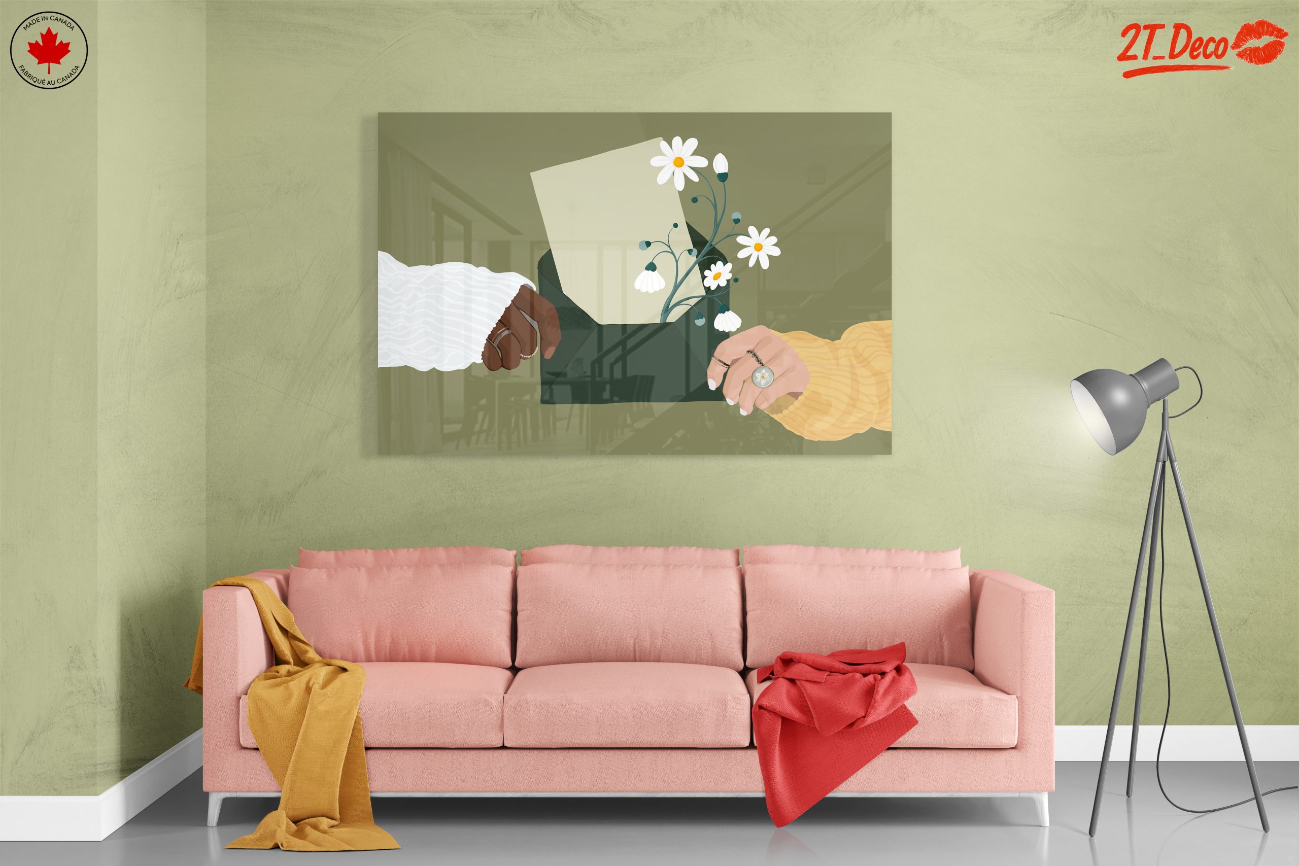 Modern Portrait of Hands with Flowers - Image 7