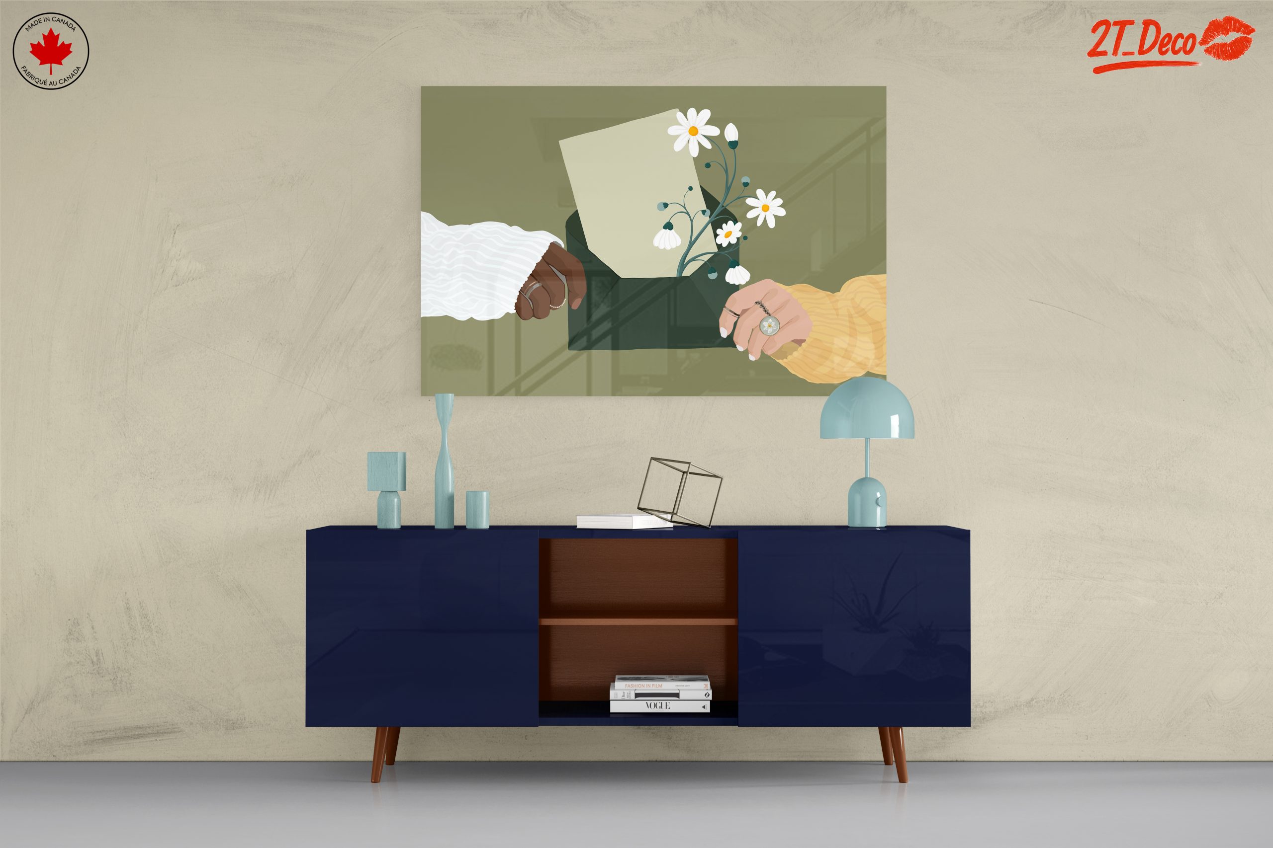 Modern Portrait of Hands with Flowers - Image 8