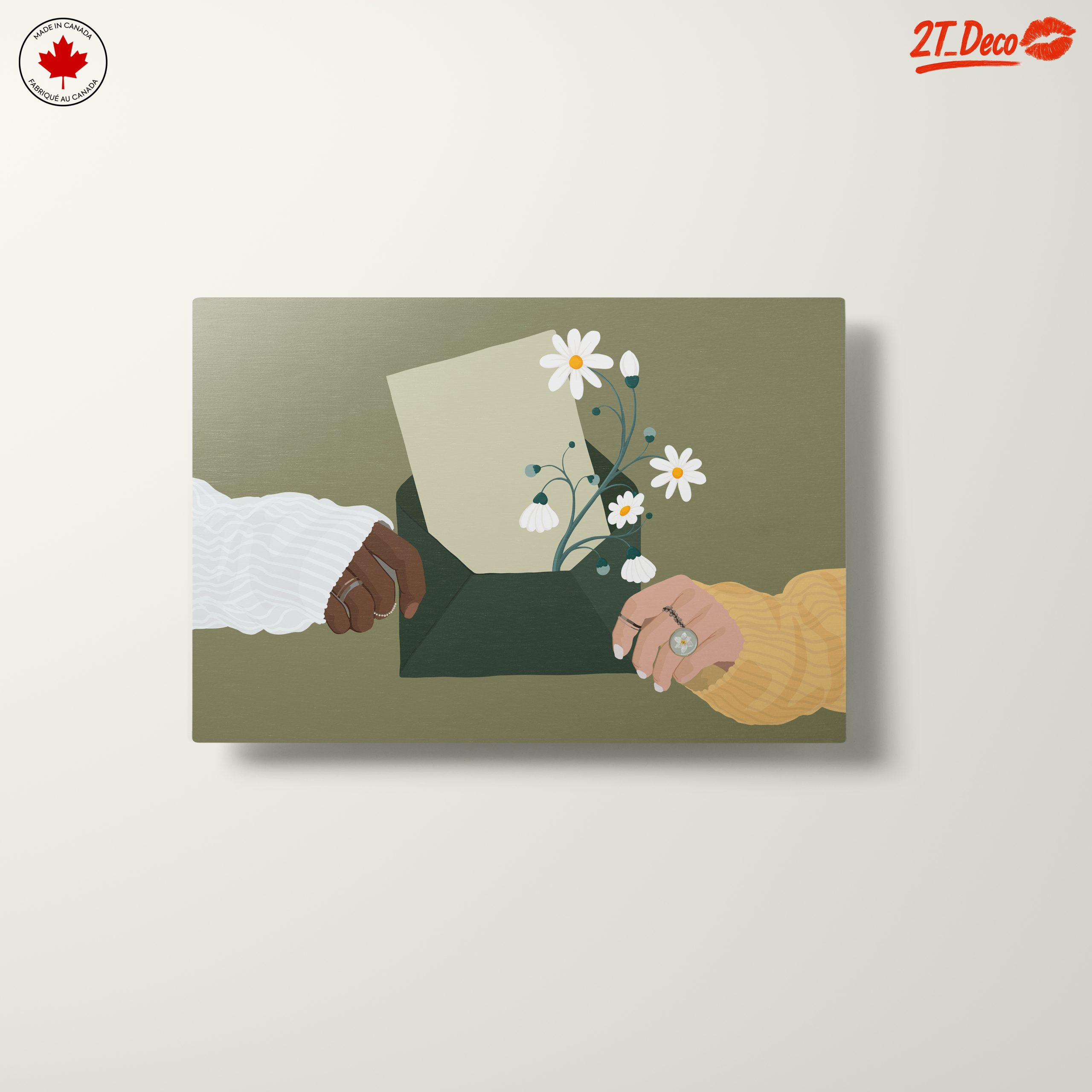Modern Portrait of Hands with Flowers - Image 10