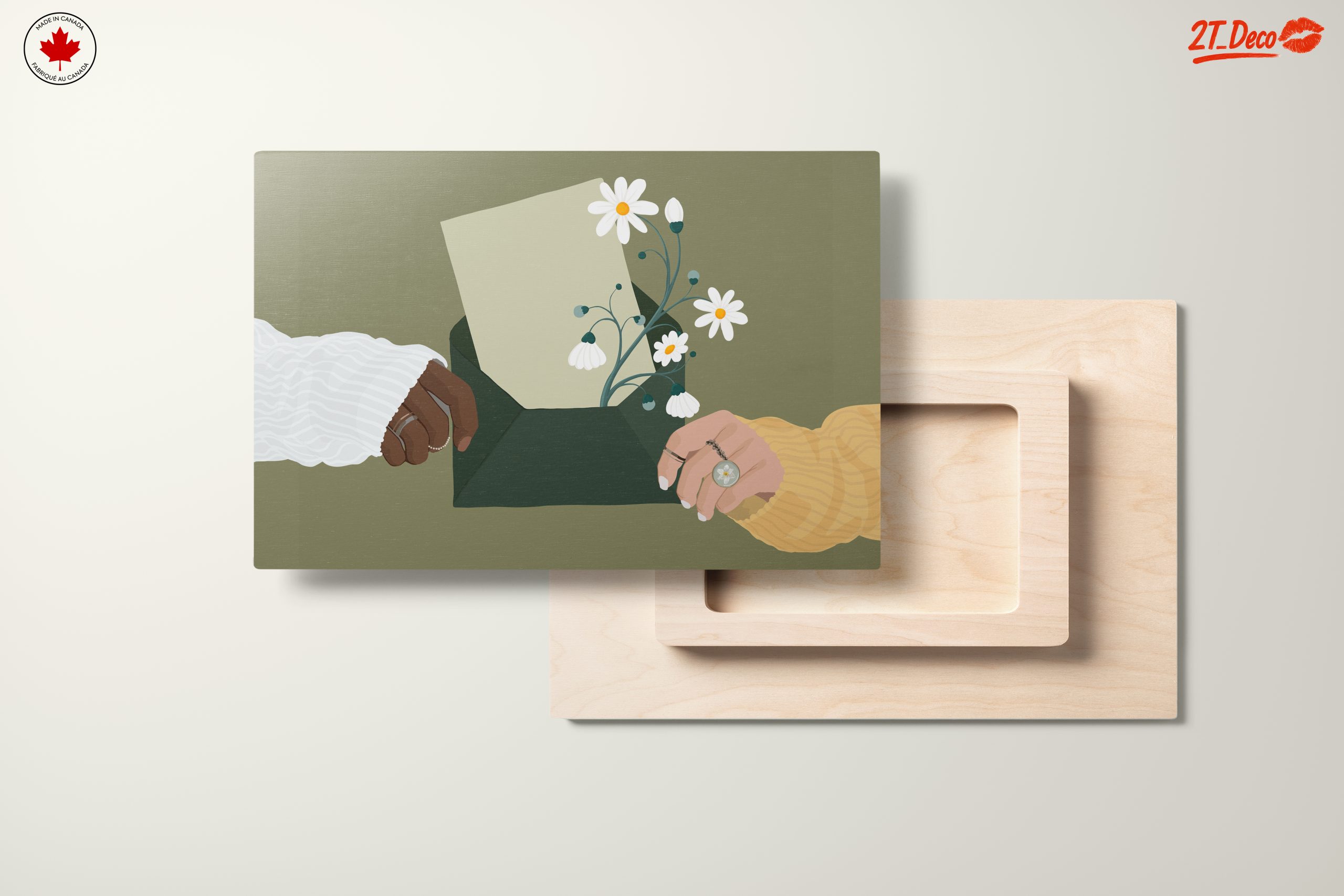 Modern Portrait of Hands with Flowers - Image 11