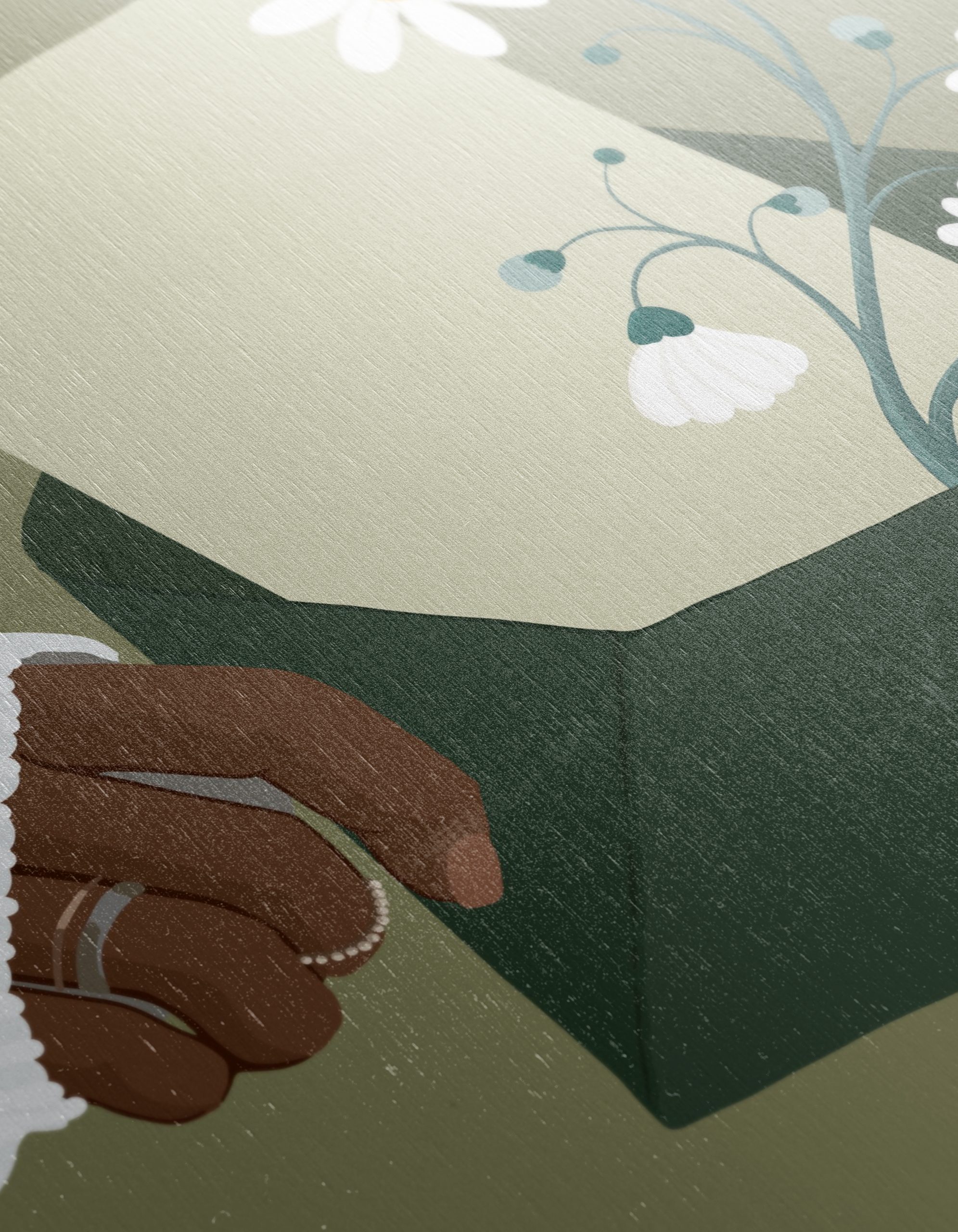 Modern Portrait of Hands with Flowers - Image 12