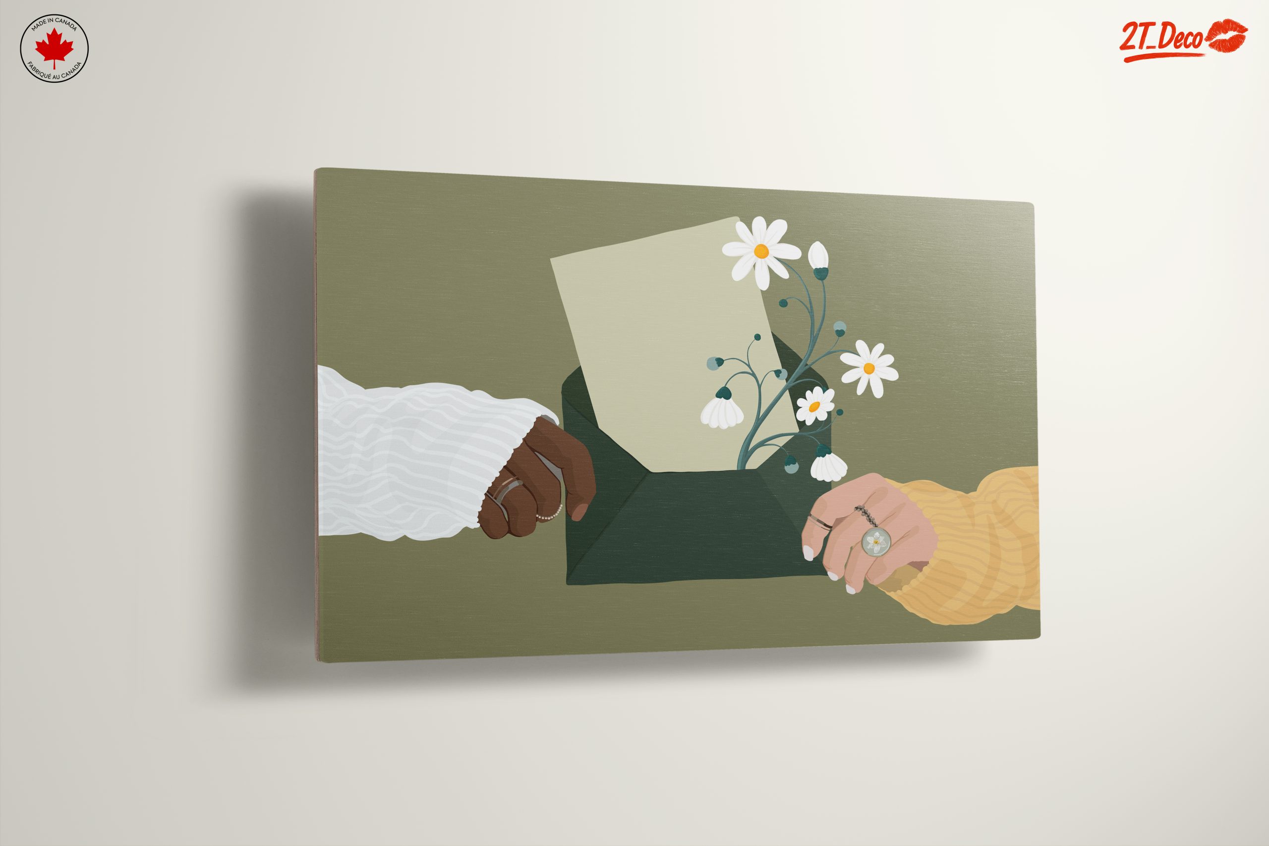 Modern Portrait of Hands with Flowers - Image 13