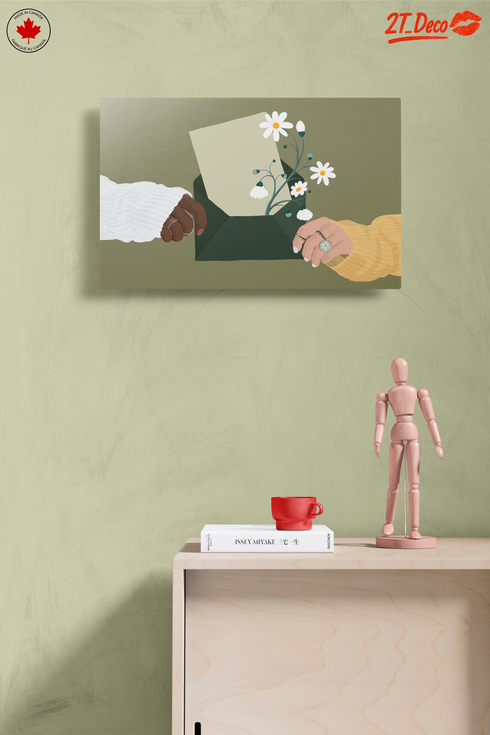 Modern Portrait of Hands with Flowers - Image 14