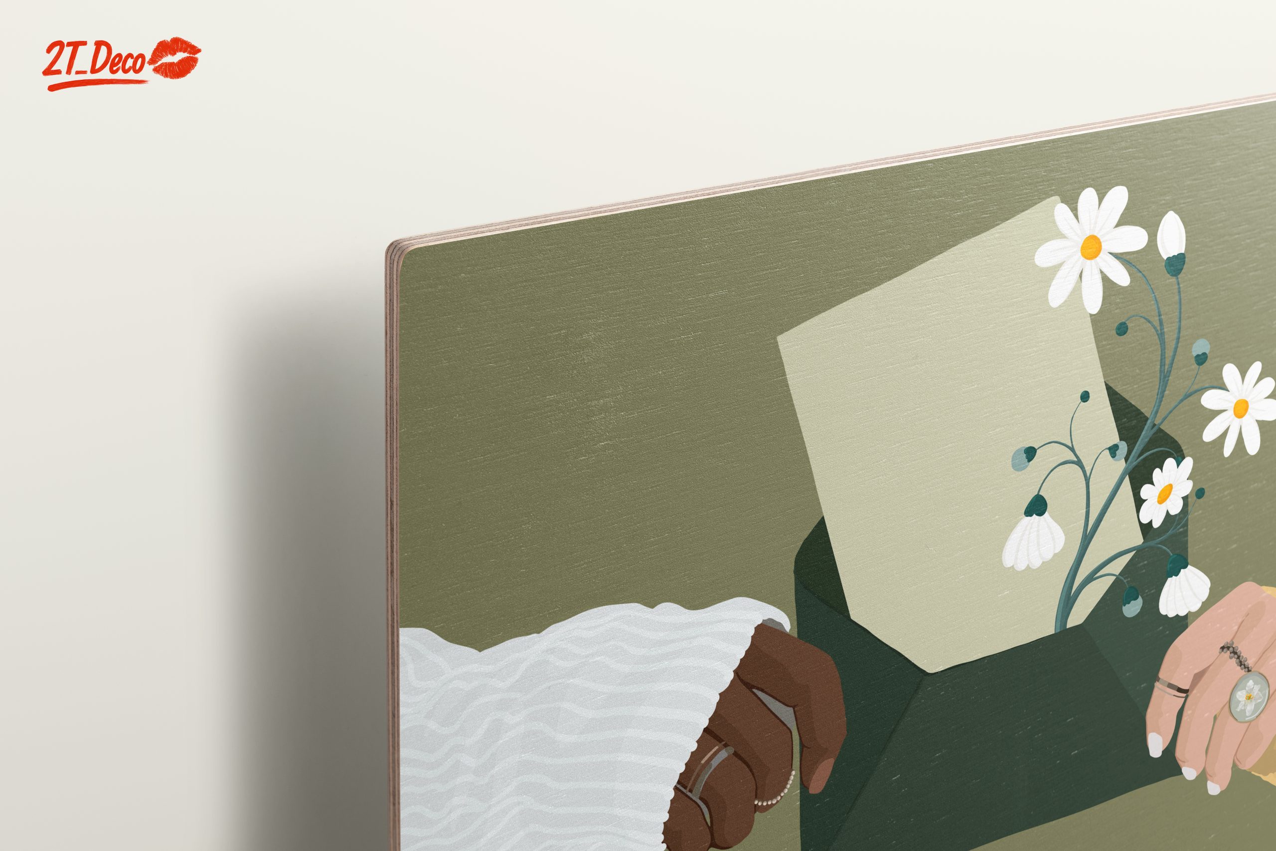 Modern Portrait of Hands with Flowers - Image 15