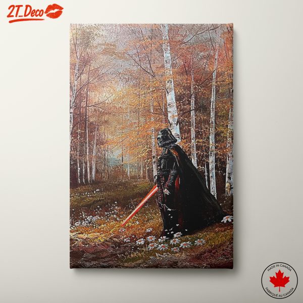 Dark Figure in Lush Autumn Forest