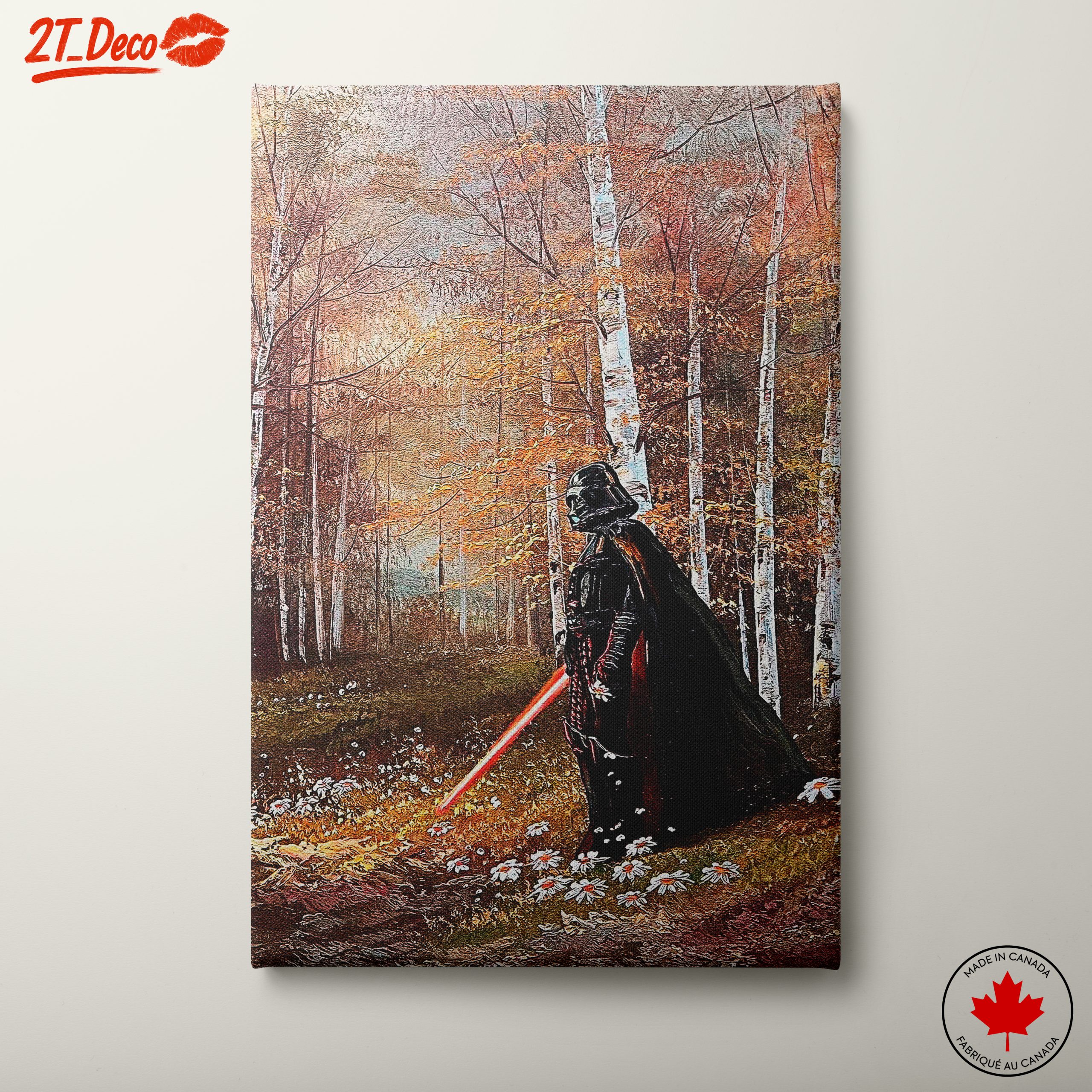 Dark Figure in Lush Autumn Forest