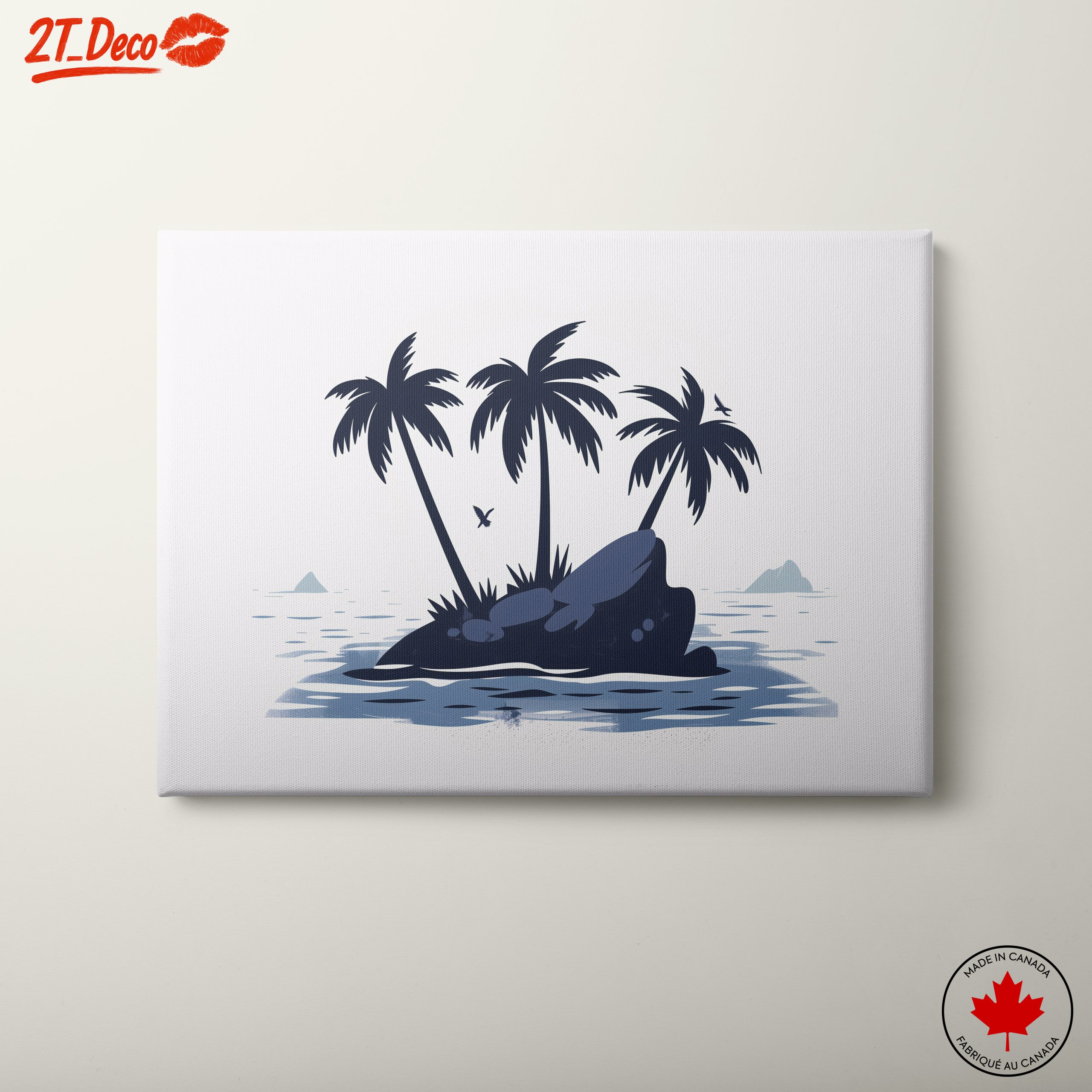 Stylized Island with Palm Trees
