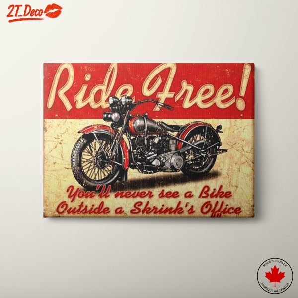 Vintage Motorcycle Ride Free Artwork