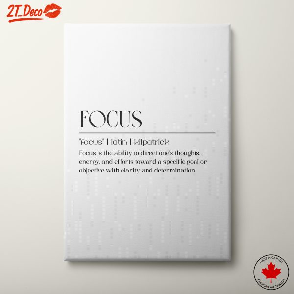 Inspirational Focus Quote Wall Art