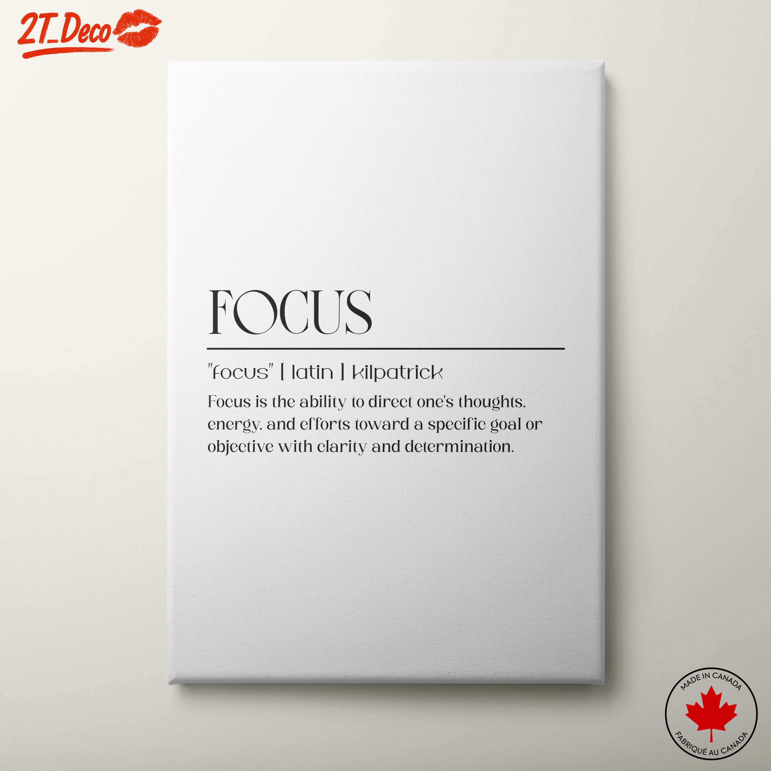 Inspirational Focus Quote Wall Art