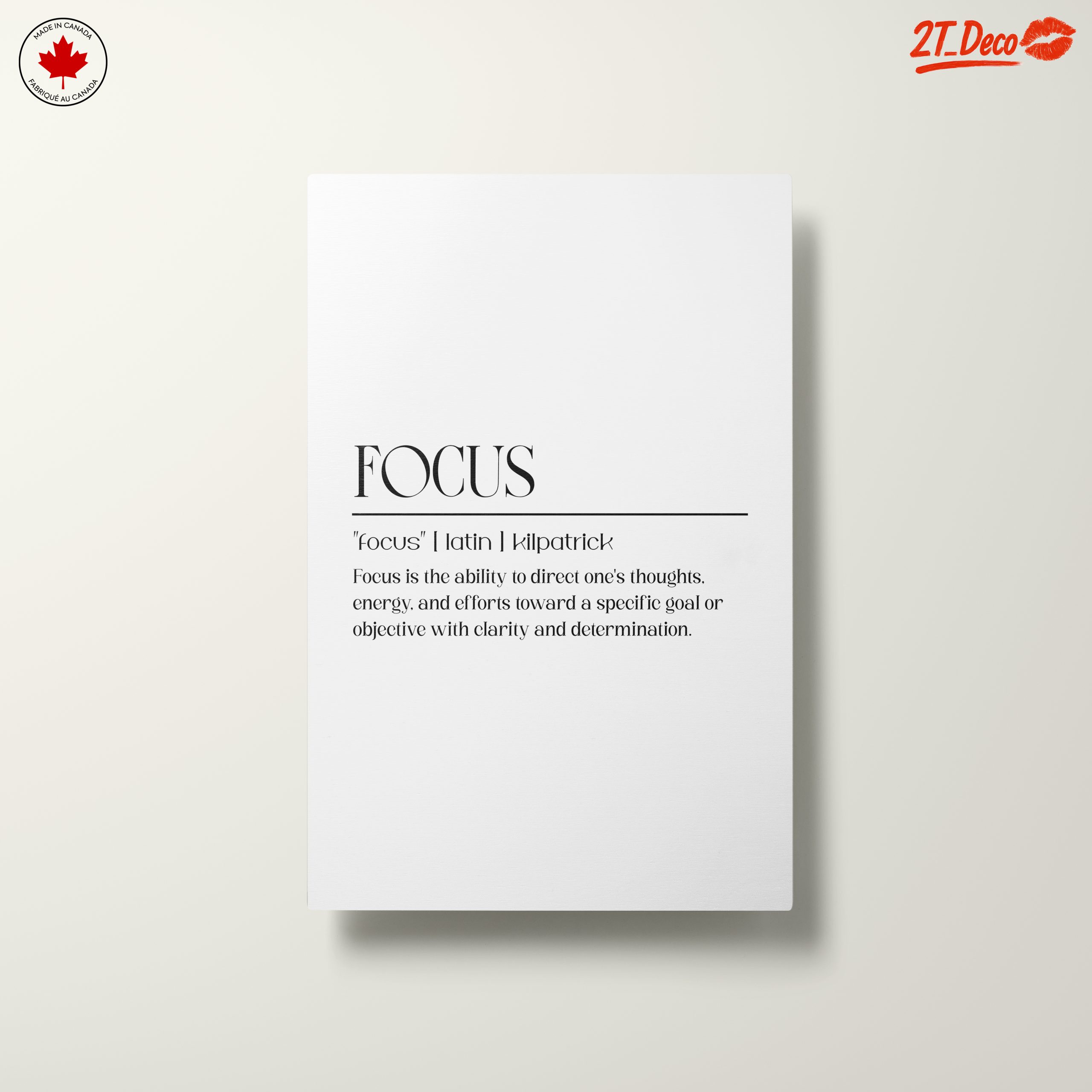 Inspirational Focus Quote Wall Art - Image 10