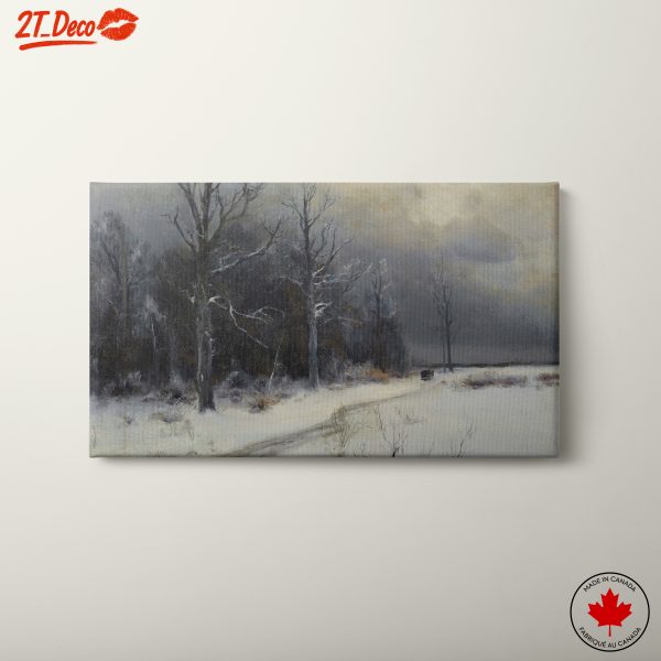 Serene Winter Landscape with Bare Trees