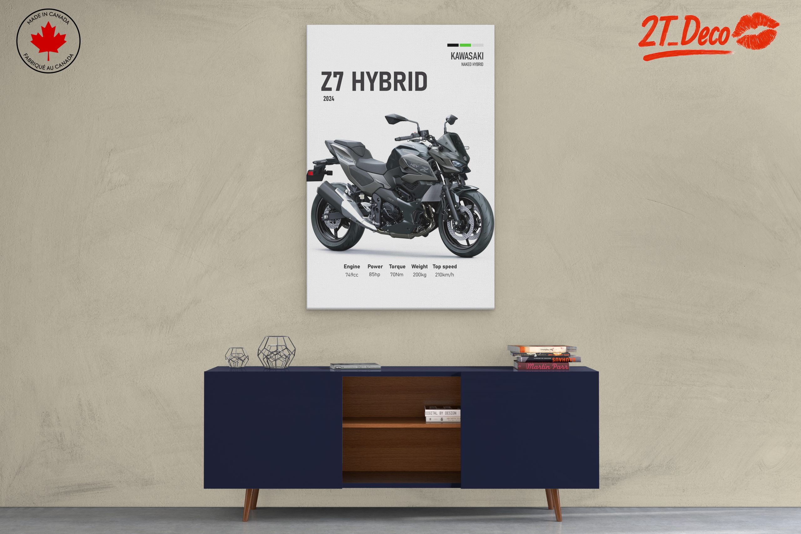 Kawasaki Z7 Hybrid Motorcycle Art 2 - Image 3