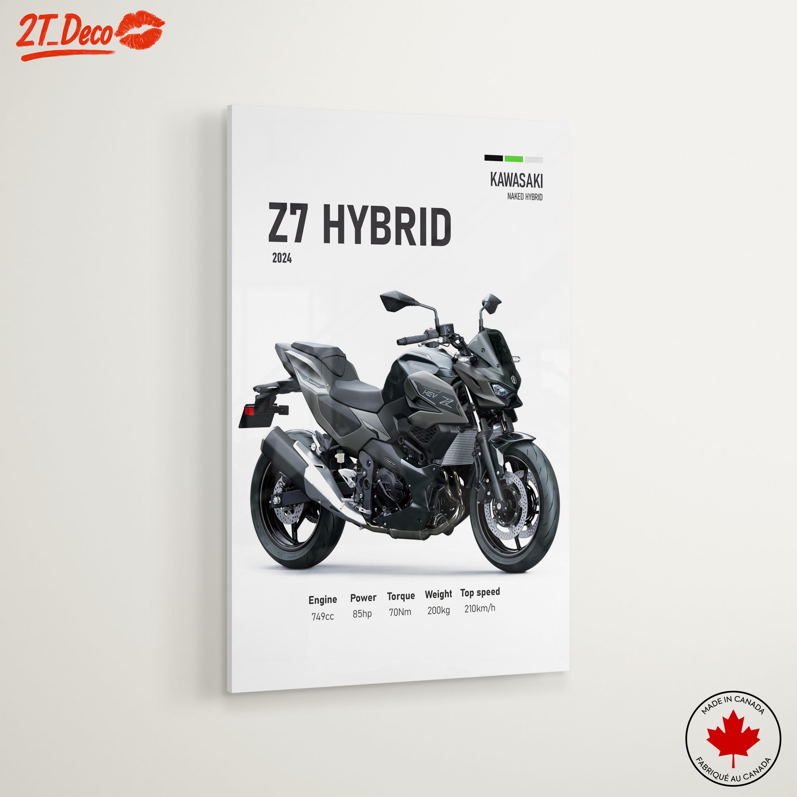 Kawasaki Z7 Hybrid Motorcycle Art 2 - Image 6