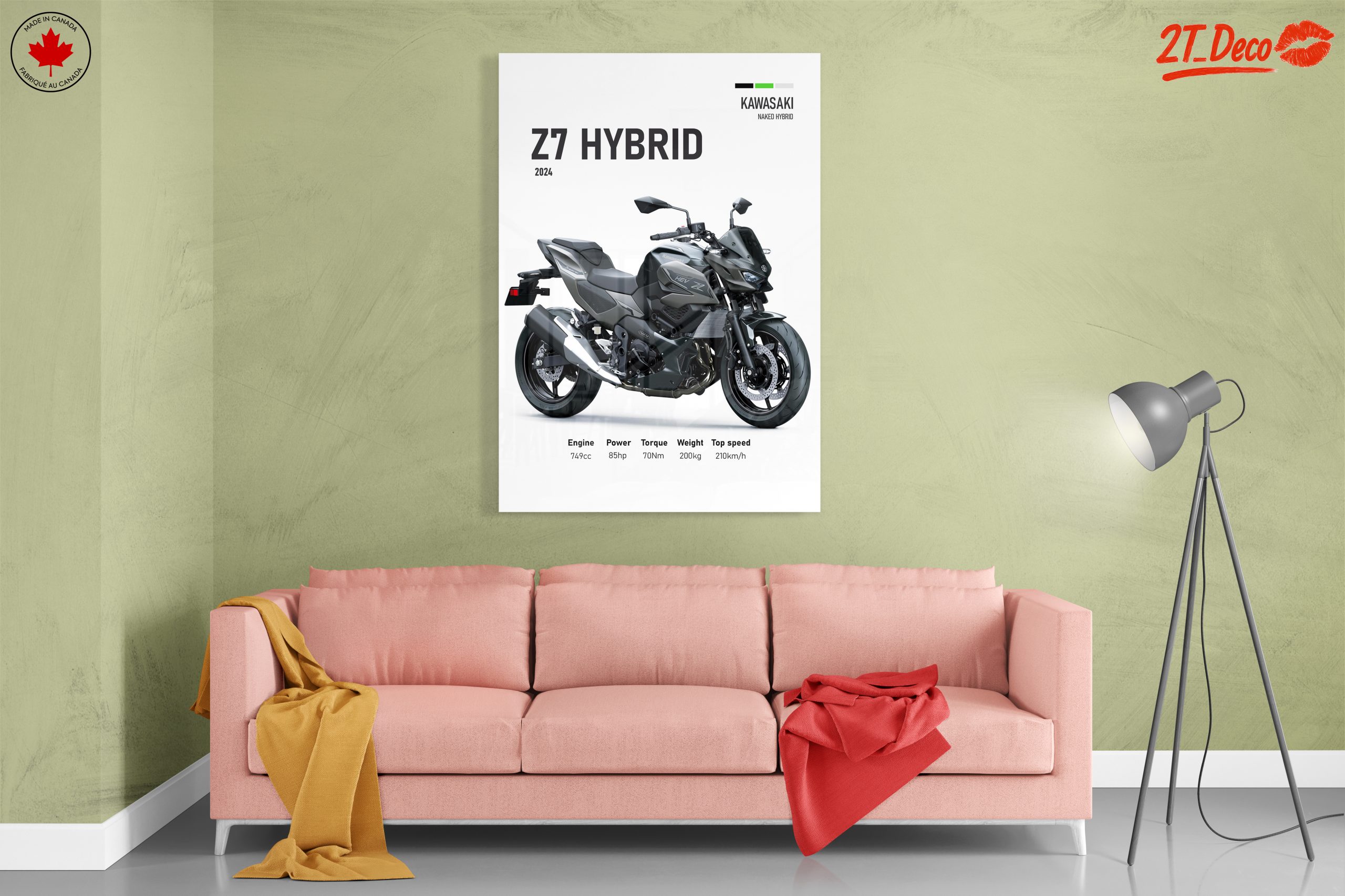 Kawasaki Z7 Hybrid Motorcycle Art 2 - Image 7