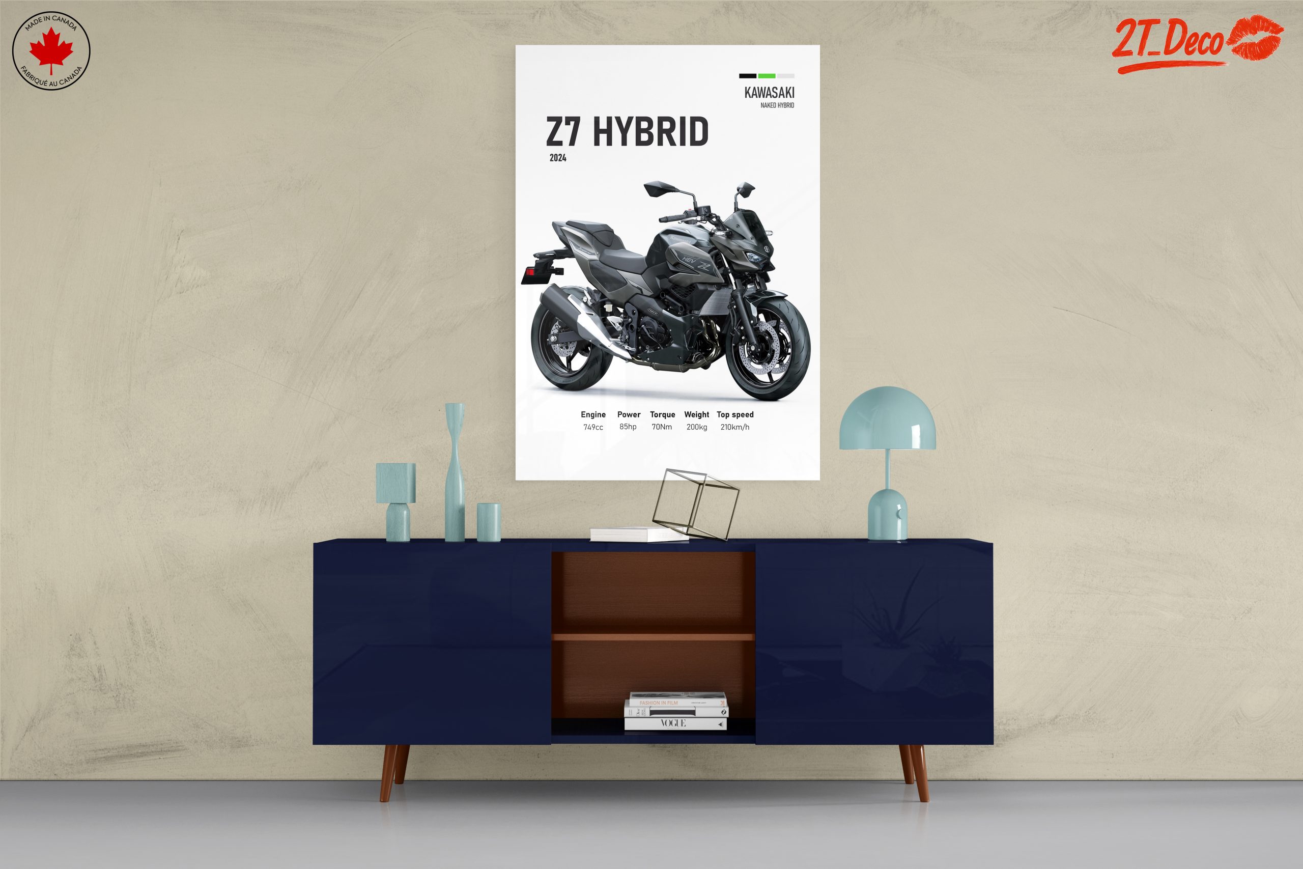 Kawasaki Z7 Hybrid Motorcycle Art 2 - Image 8