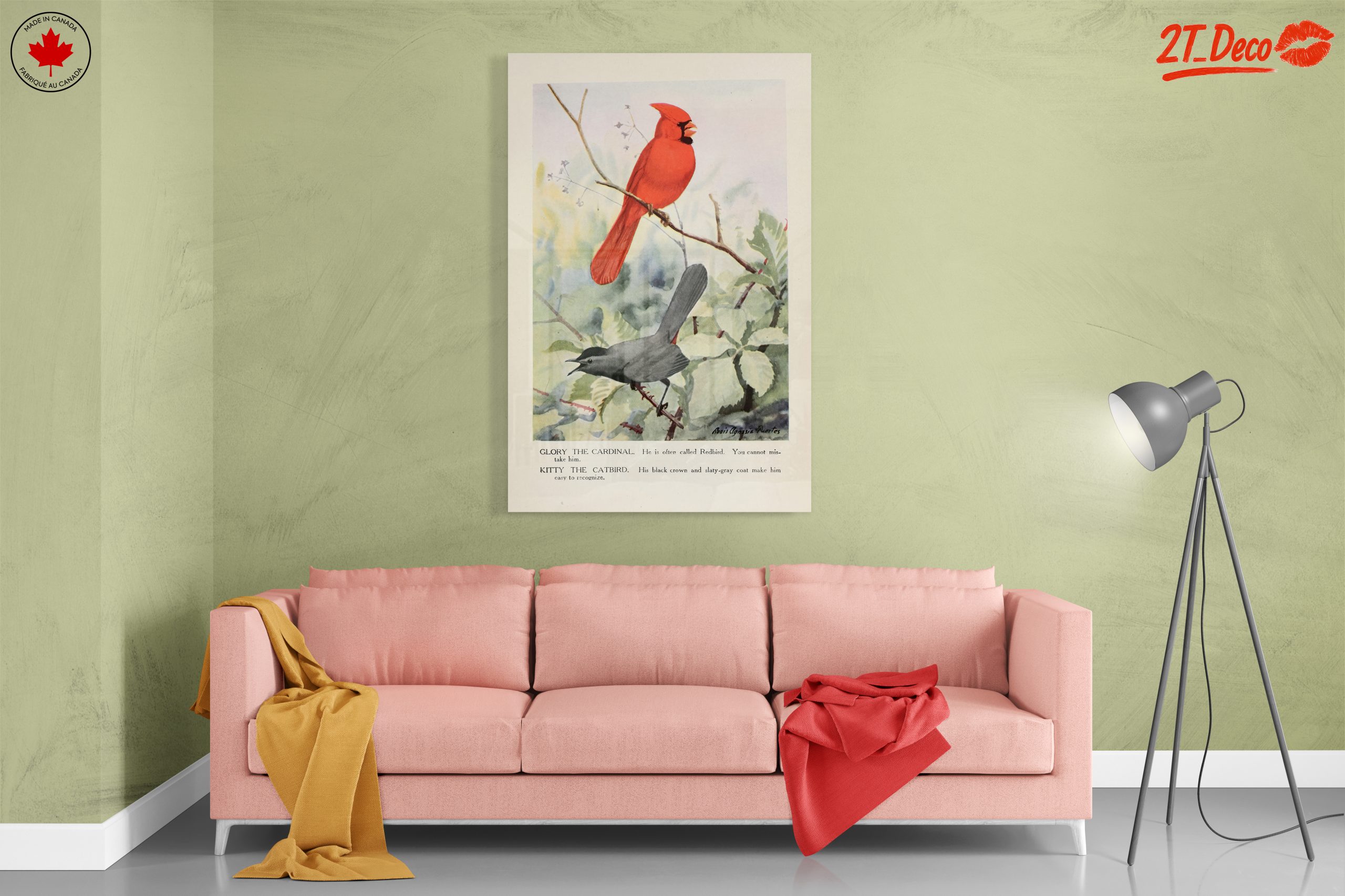 Cardinal and Catbird Art Illustration - Image 7