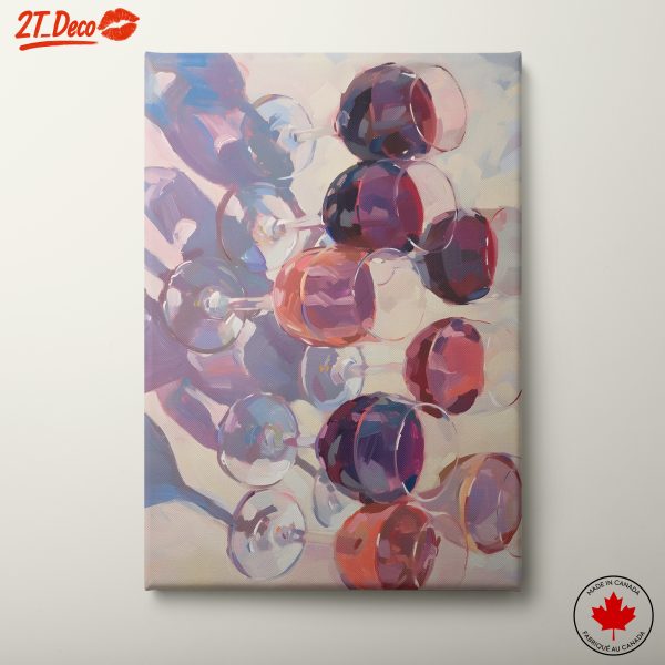 Colorful Wine Glasses Arrangement Art