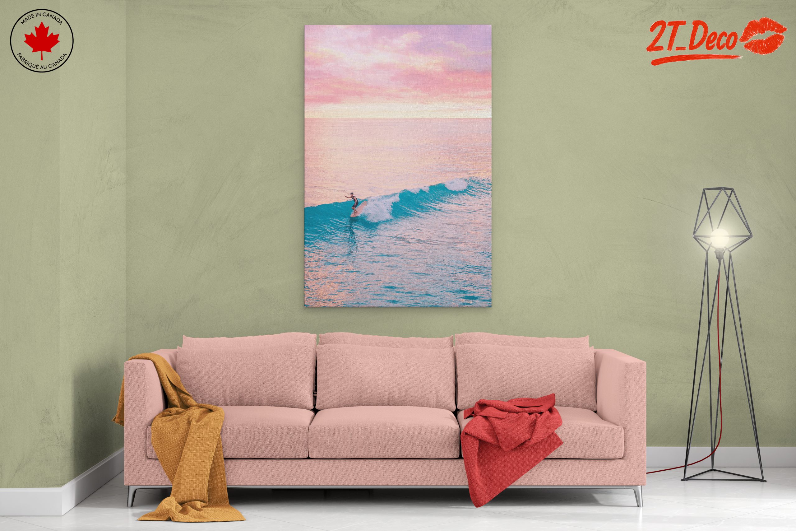 Surfer Riding Waves at Sunset - Image 2