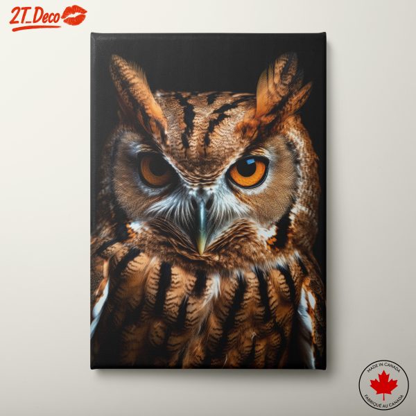 Majestic Owl Portrait with Vibrant Eyes