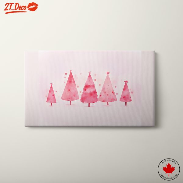 Watercolor Holiday Trees Art for Festive Decor
